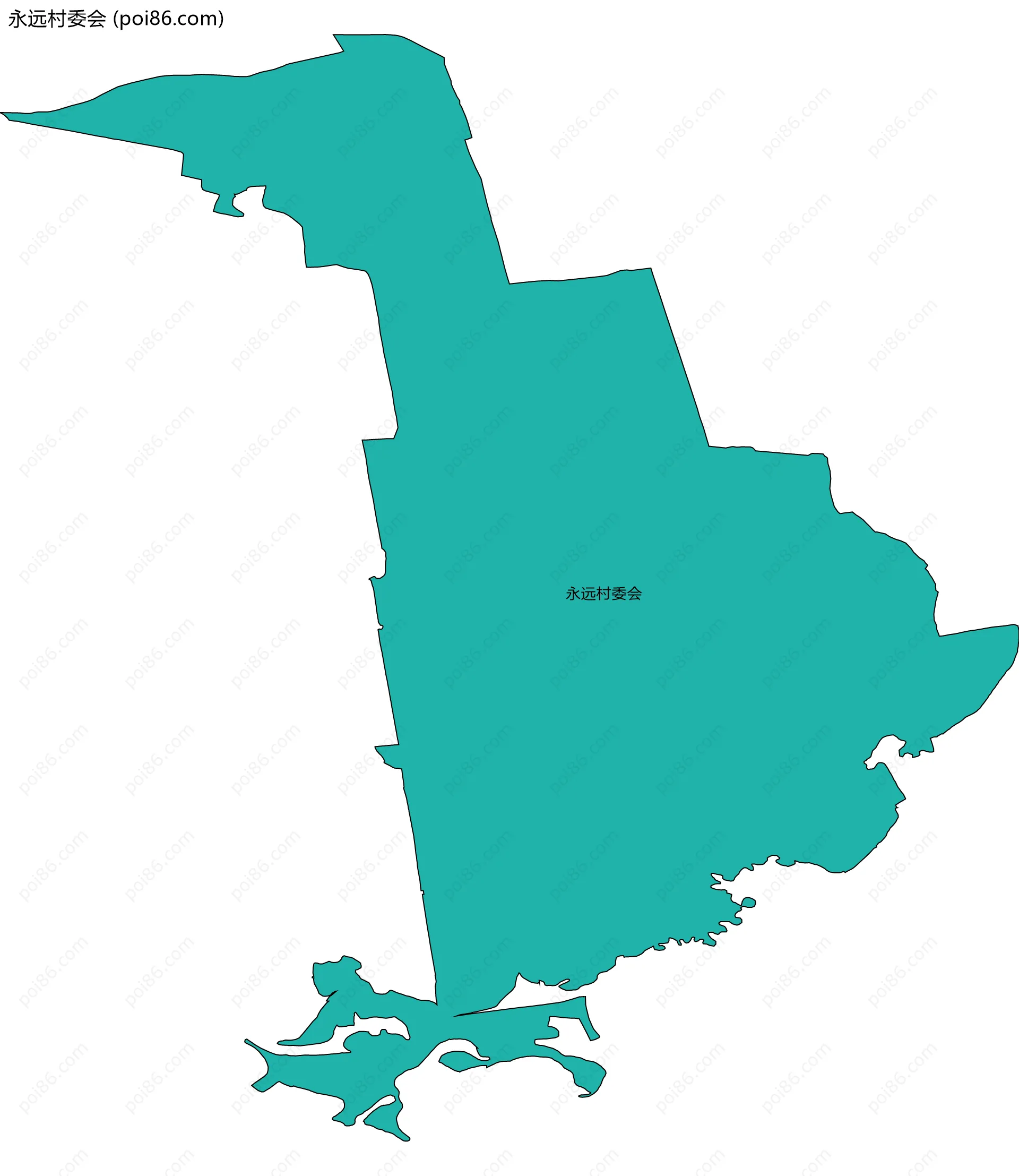 永远村委会边界地图