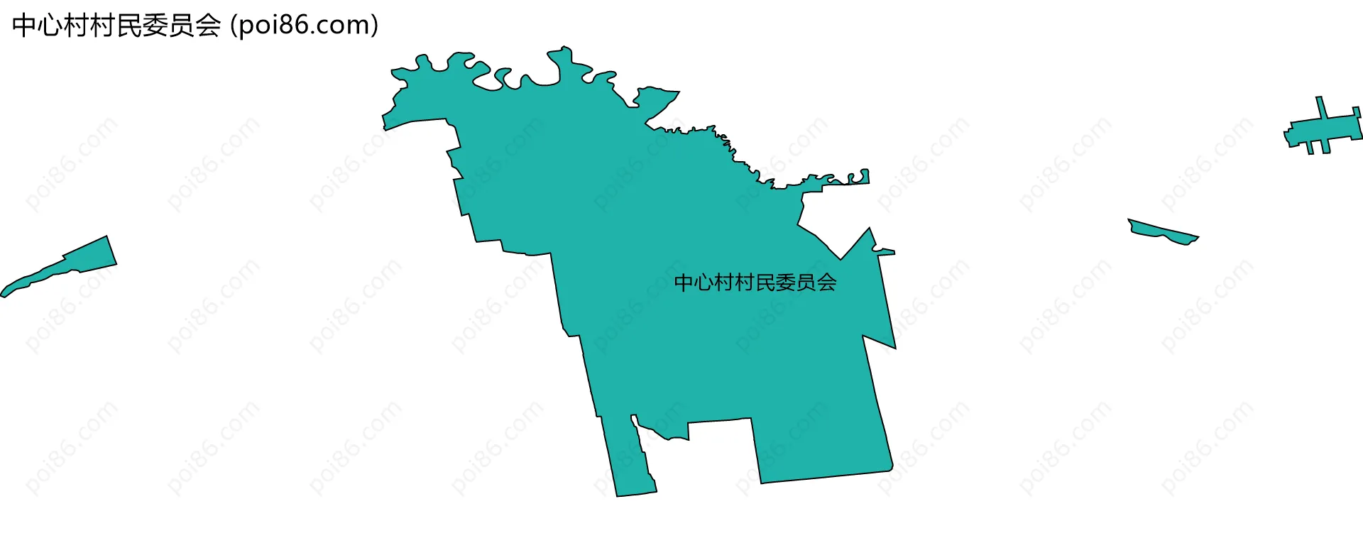 中心村村民委员会边界地图
