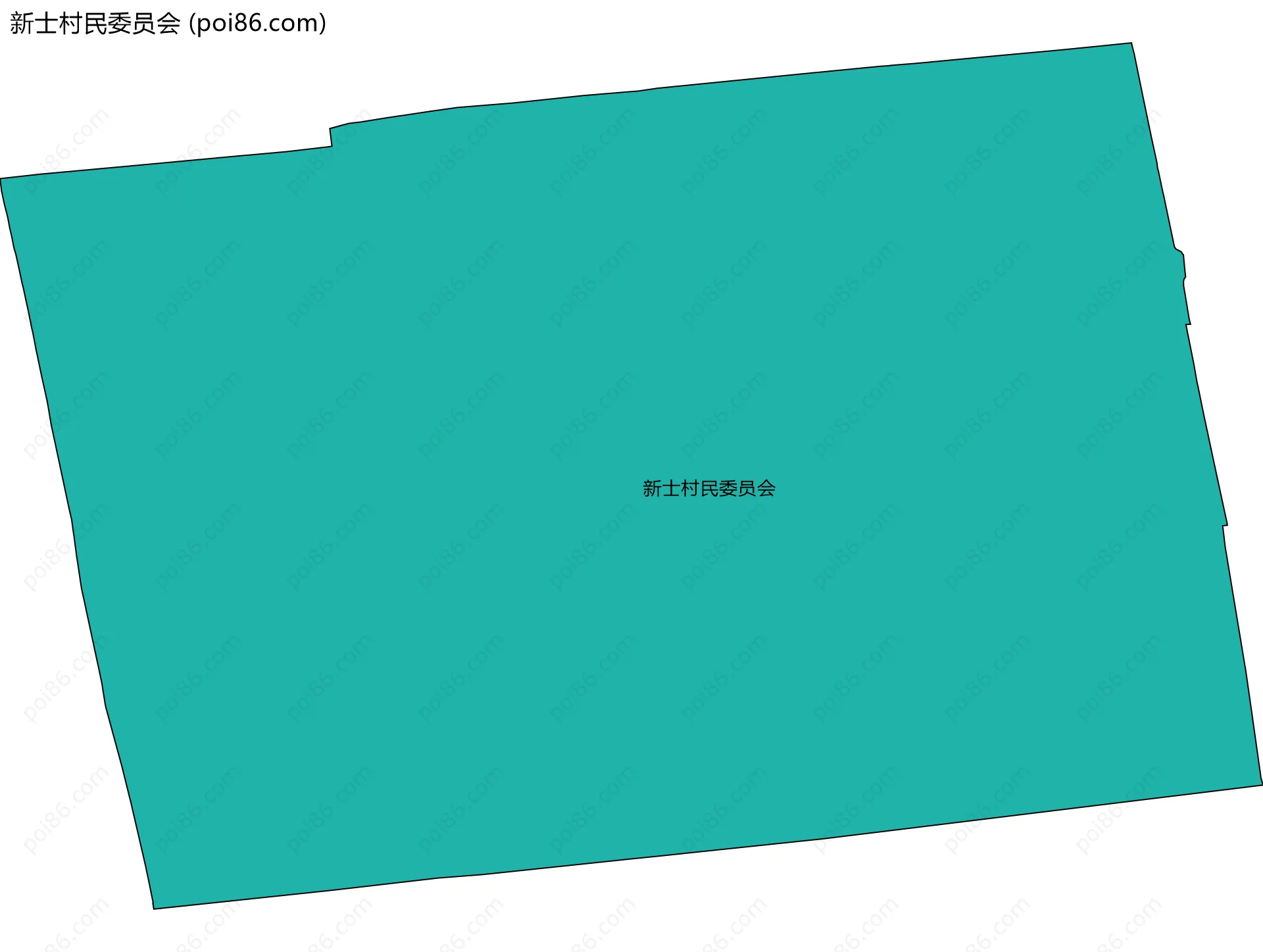 新士村民委员会边界地图