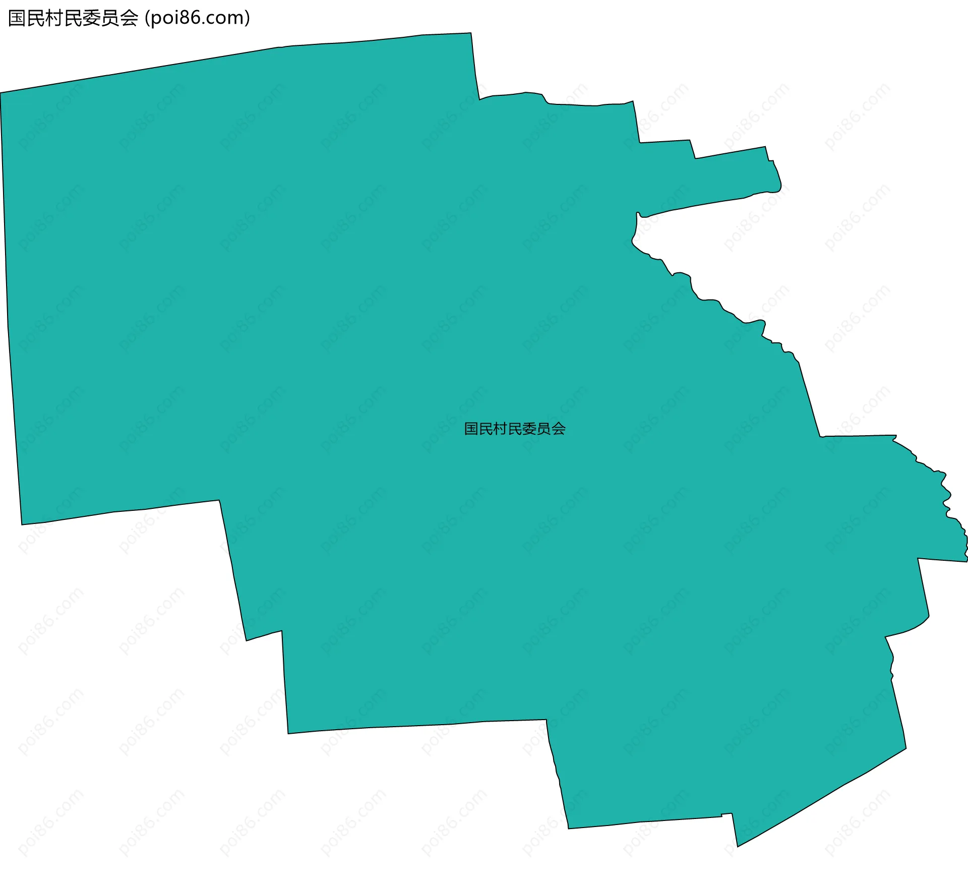 国民村民委员会边界地图