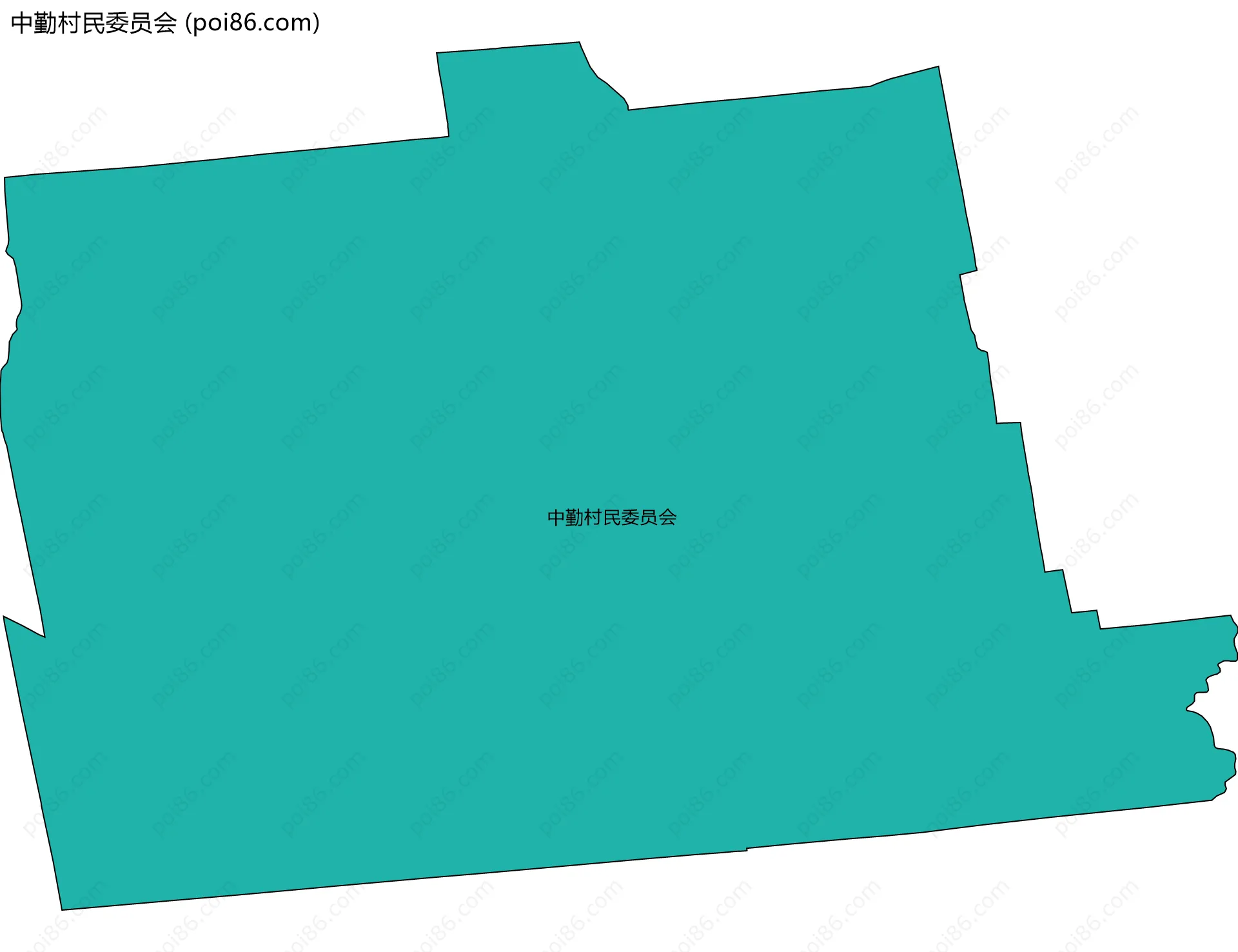 中勤村民委员会边界地图