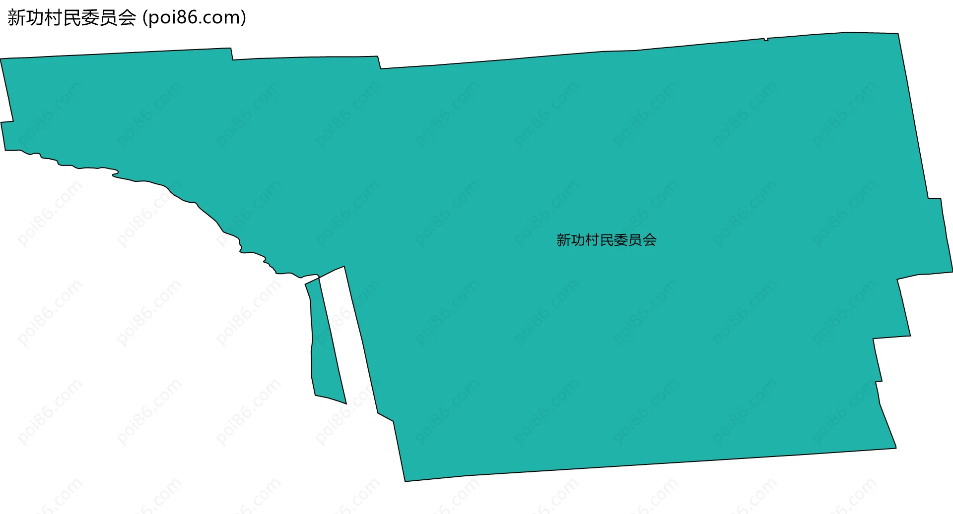 新功村民委员会边界地图