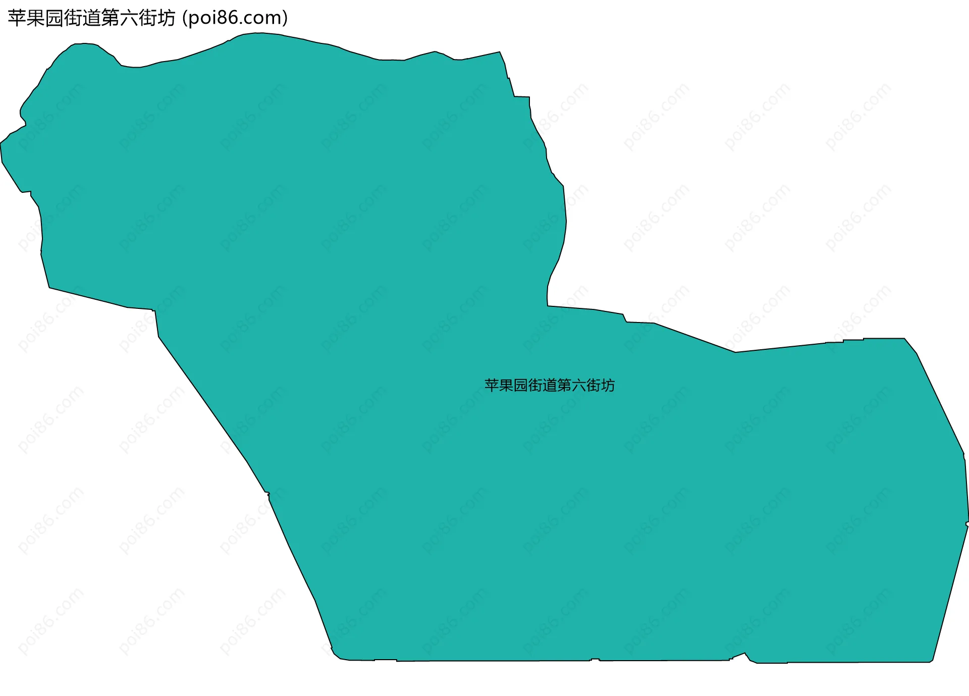 苹果园街道第六街坊边界地图