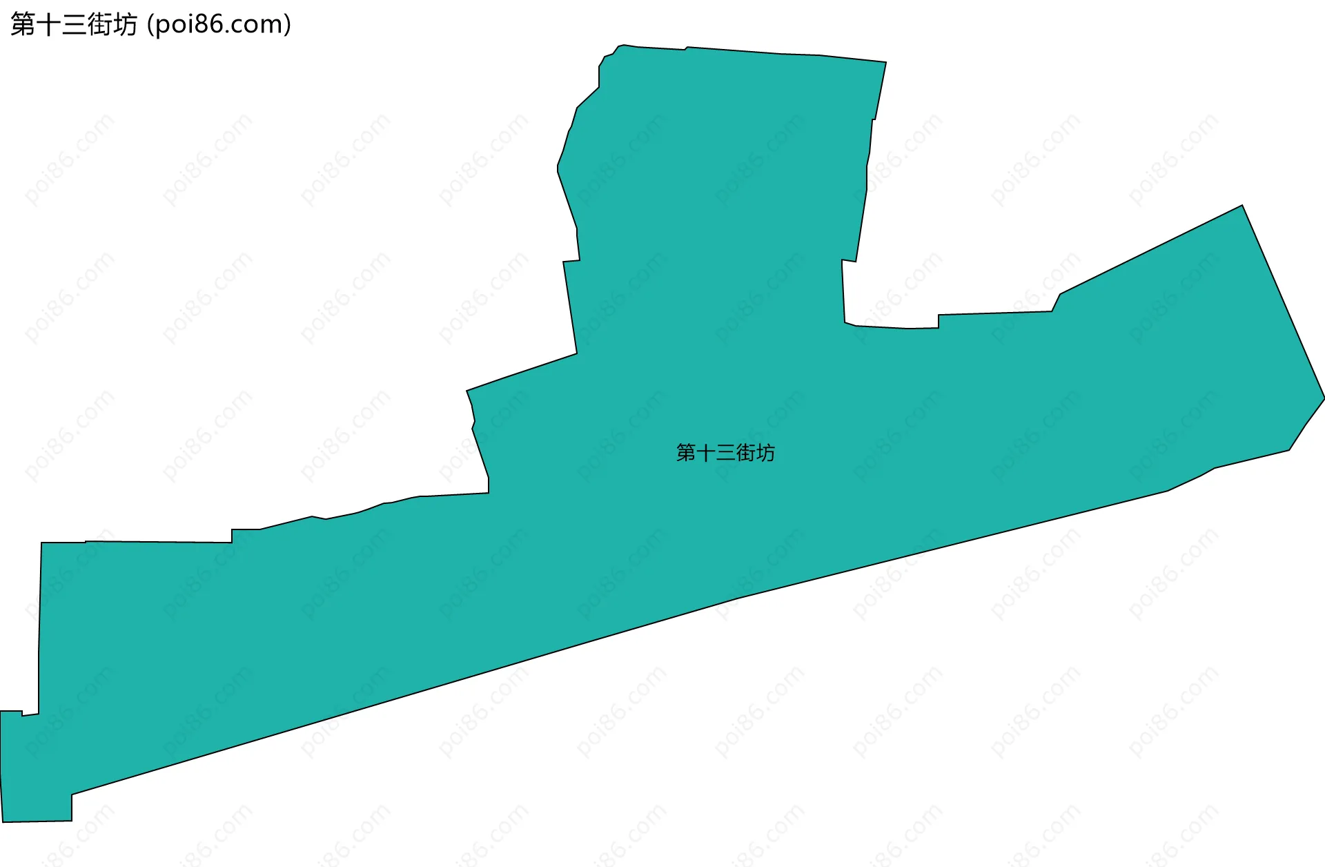 第十三街坊边界地图