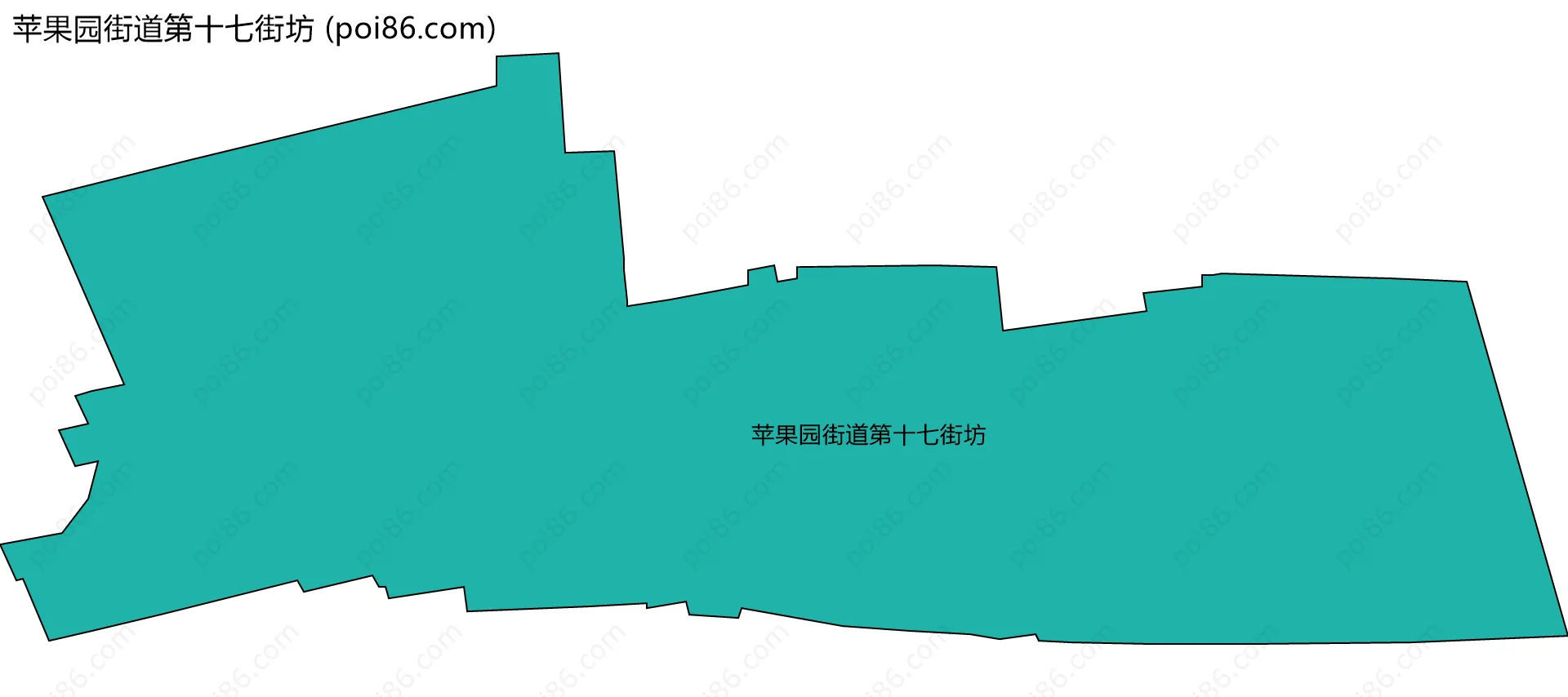 苹果园街道第十七街坊边界地图