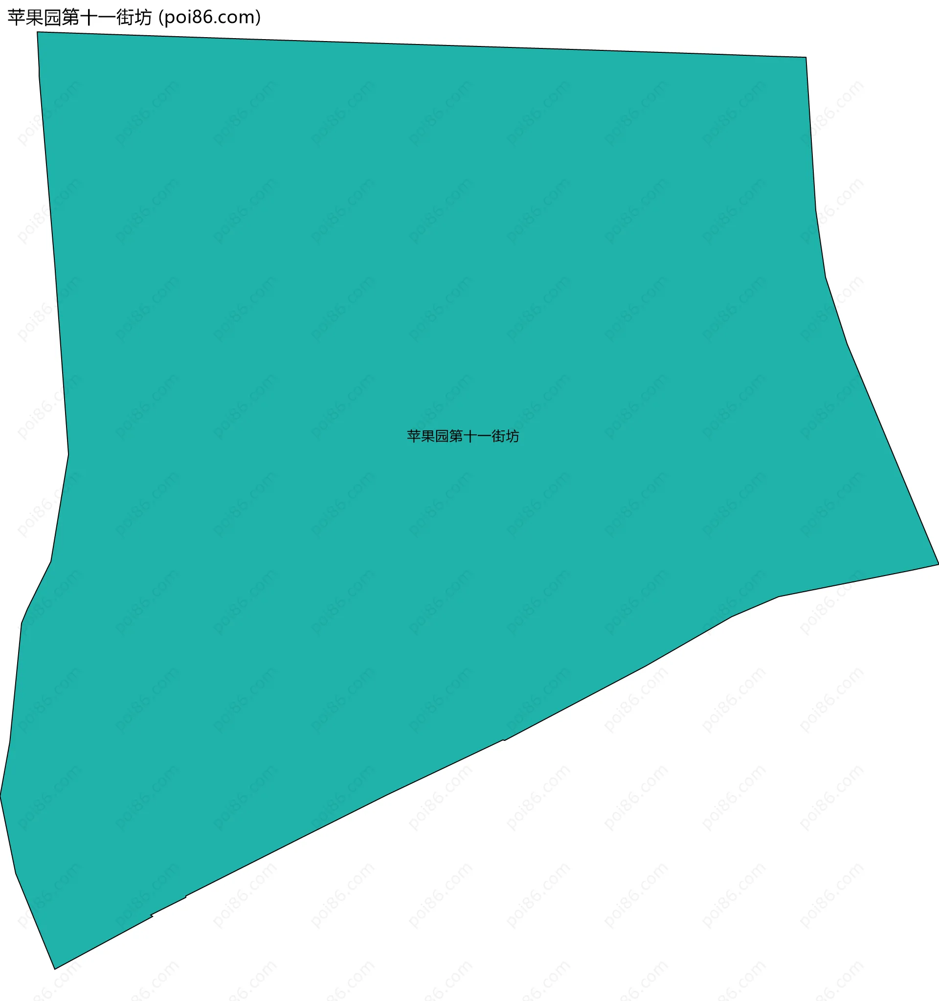 苹果园第十一街坊边界地图