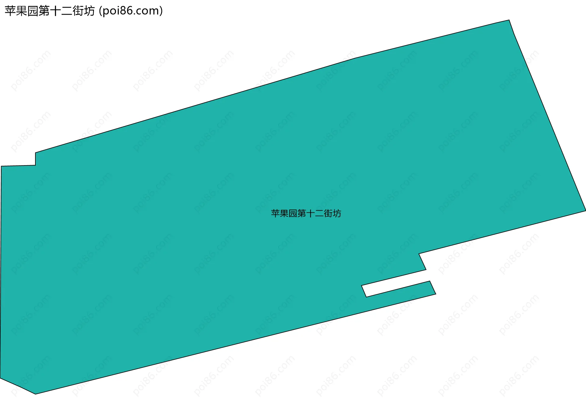 苹果园第十二街坊边界地图