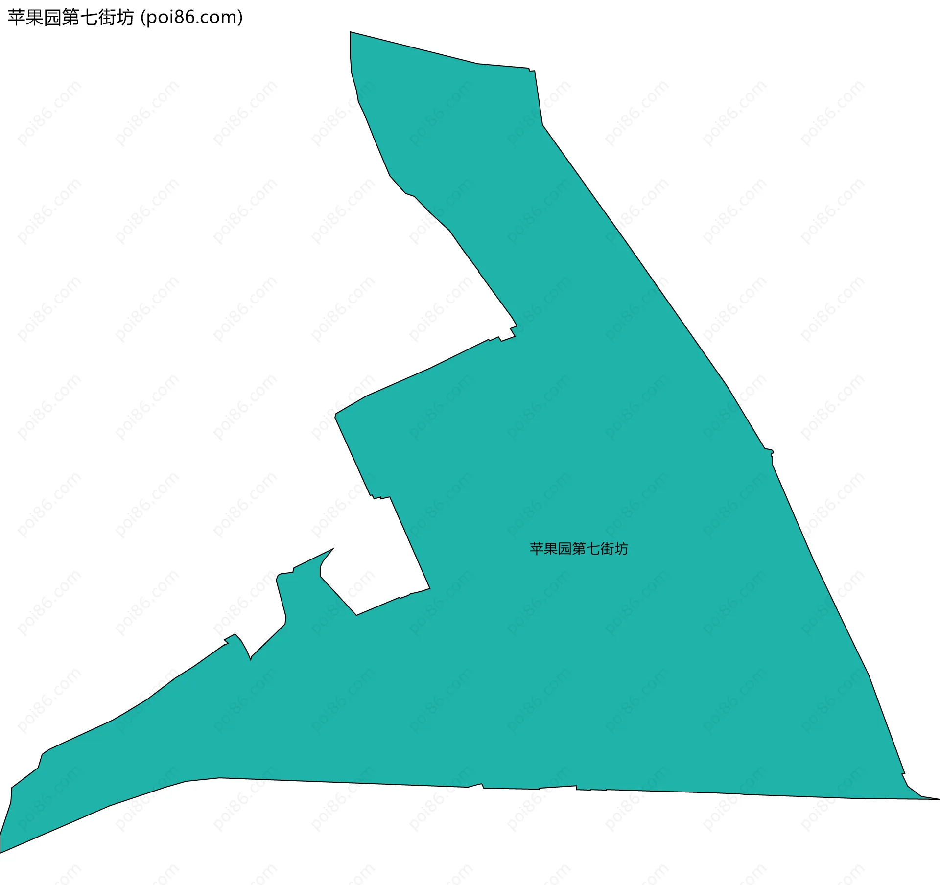 苹果园第七街坊边界地图