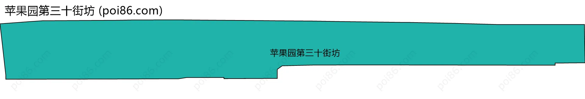 苹果园第三十街坊边界地图