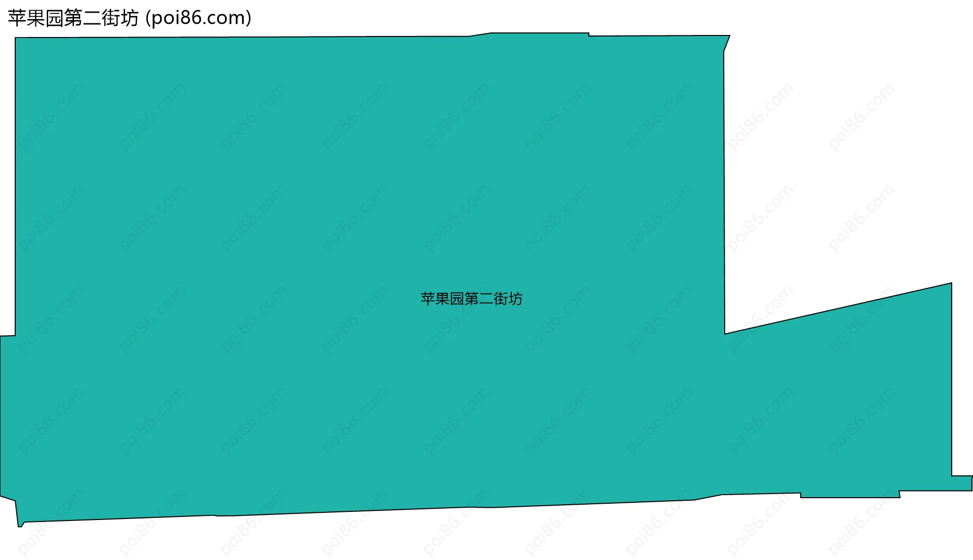 苹果园第二街坊边界地图