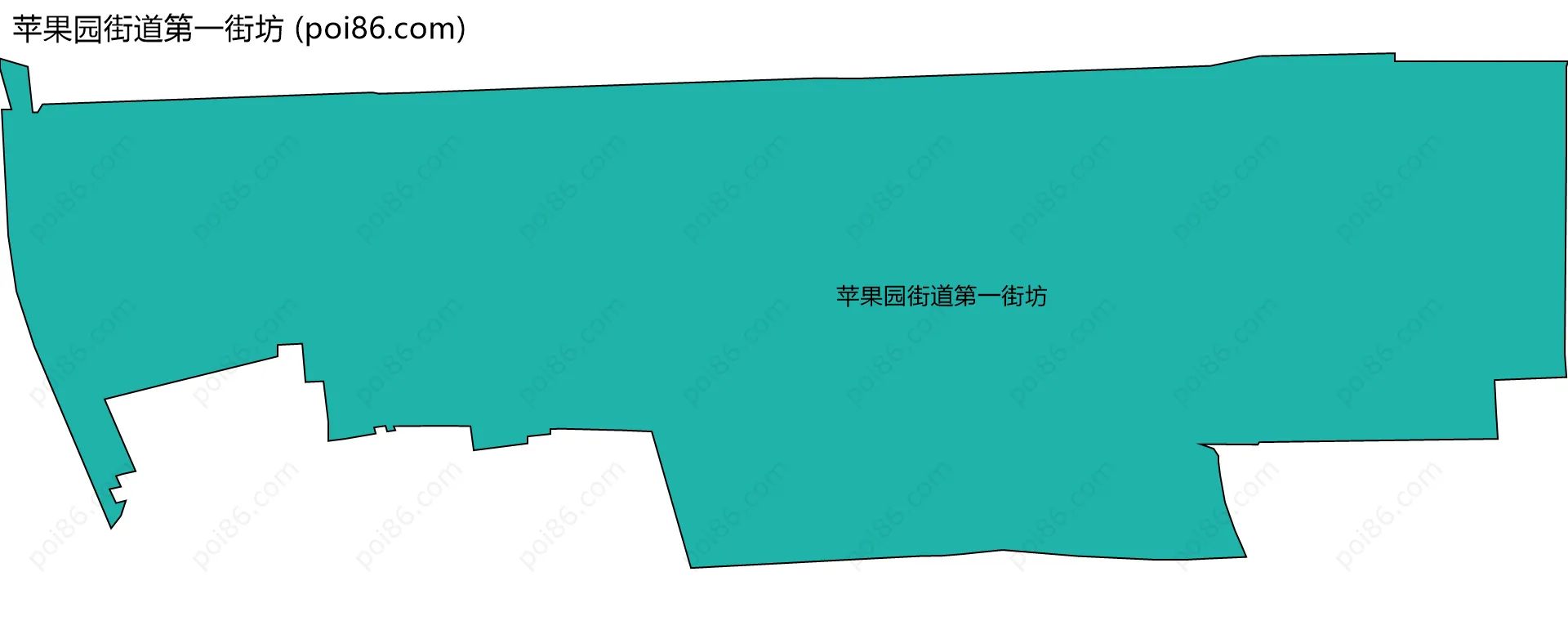 苹果园街道第一街坊边界地图