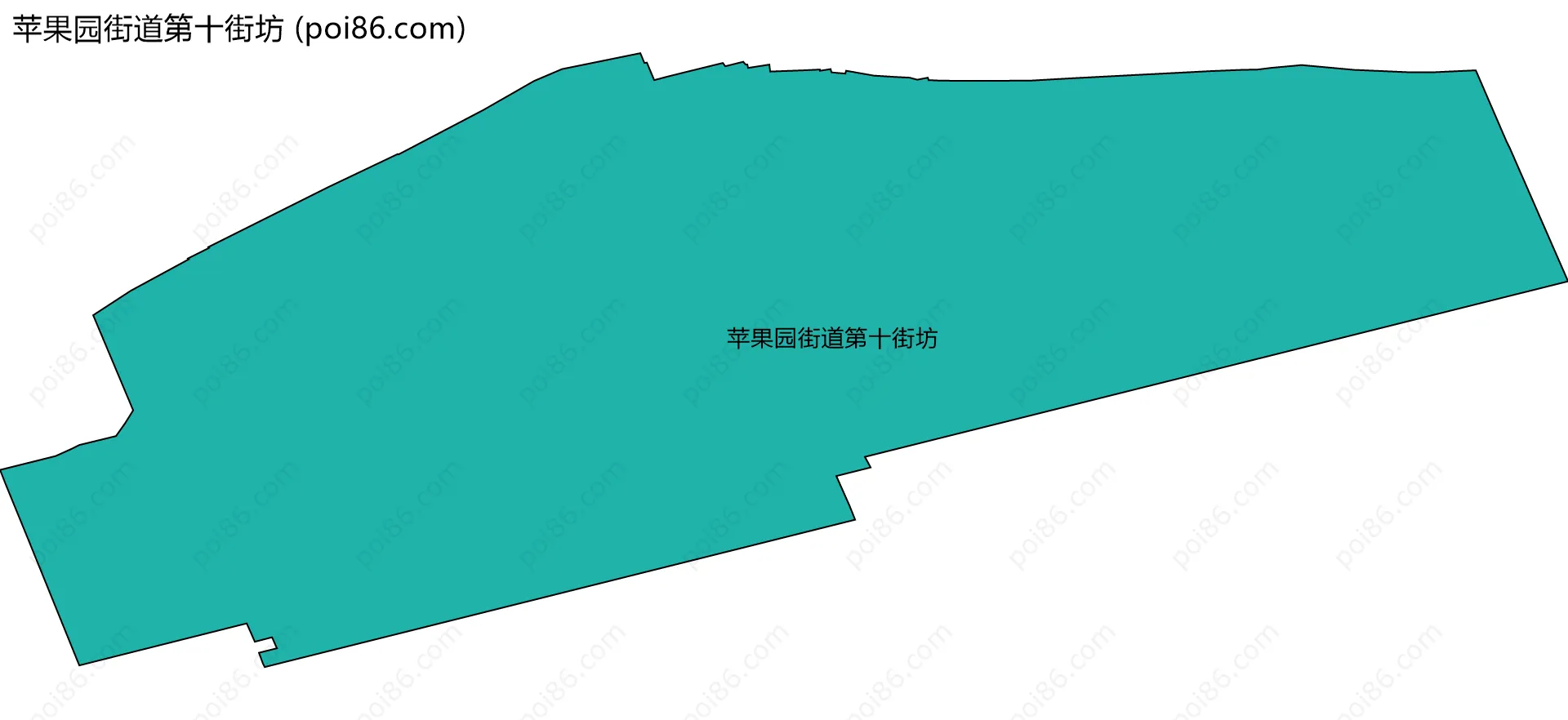 苹果园街道第十街坊边界地图