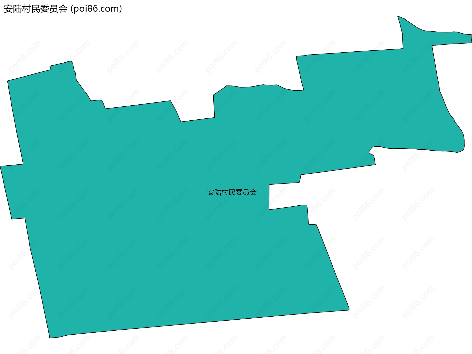 安陆村民委员会边界地图