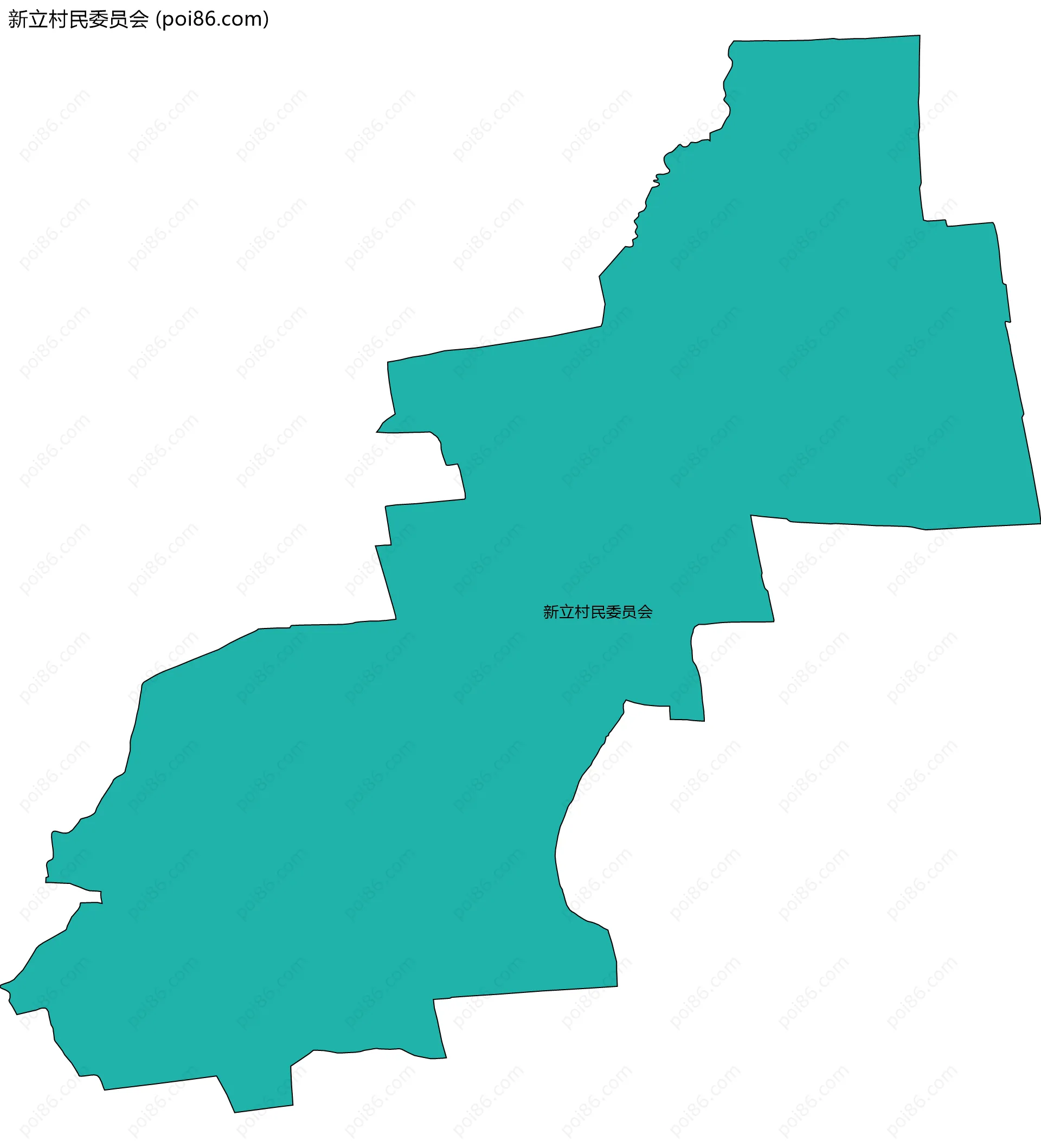 新立村民委员会边界地图