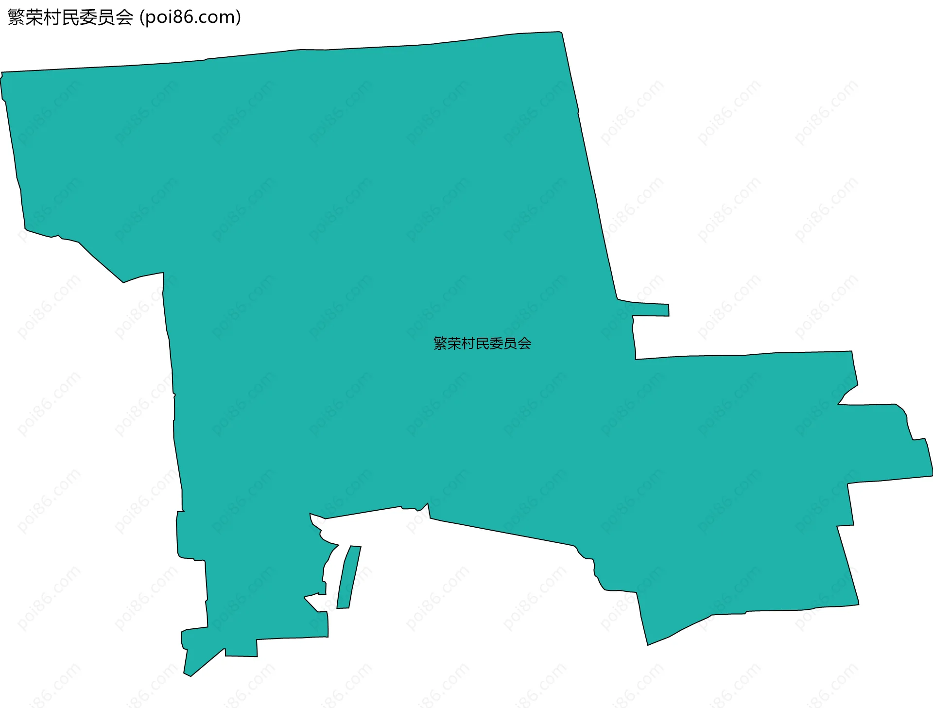 繁荣村民委员会边界地图