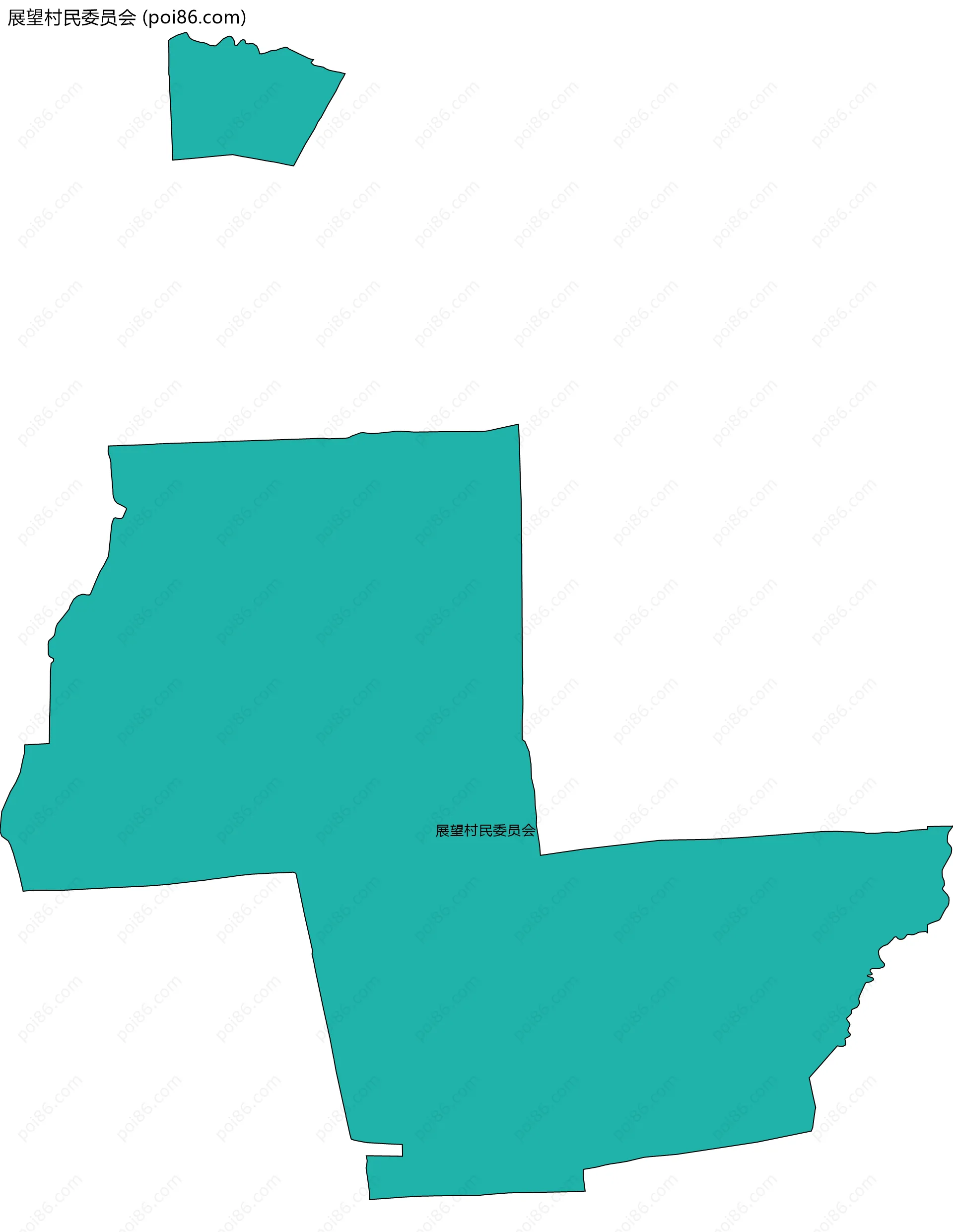 展望村民委员会边界地图