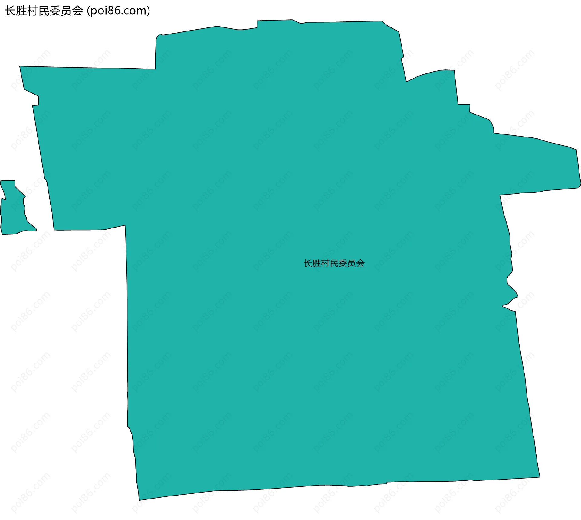 长胜村民委员会边界地图