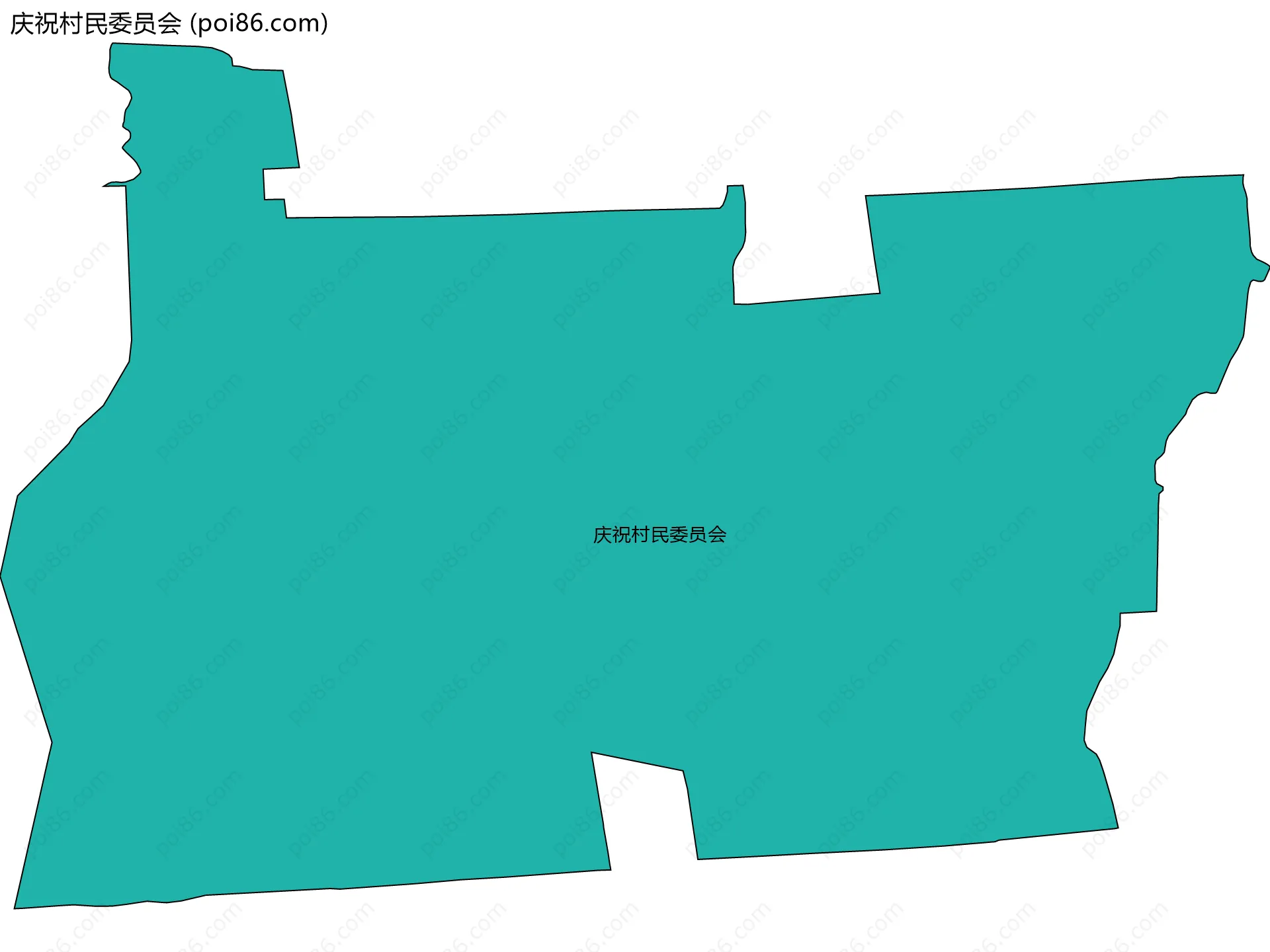 庆祝村民委员会边界地图