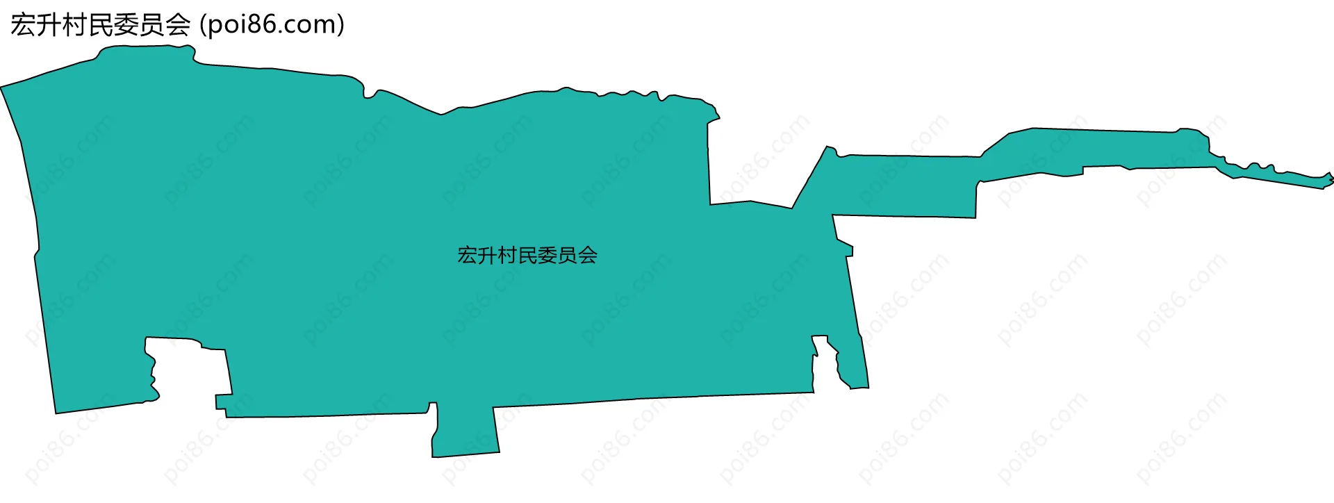 宏升村民委员会边界地图