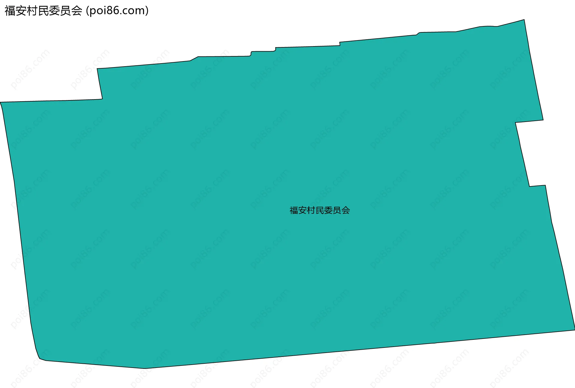 福安村民委员会边界地图
