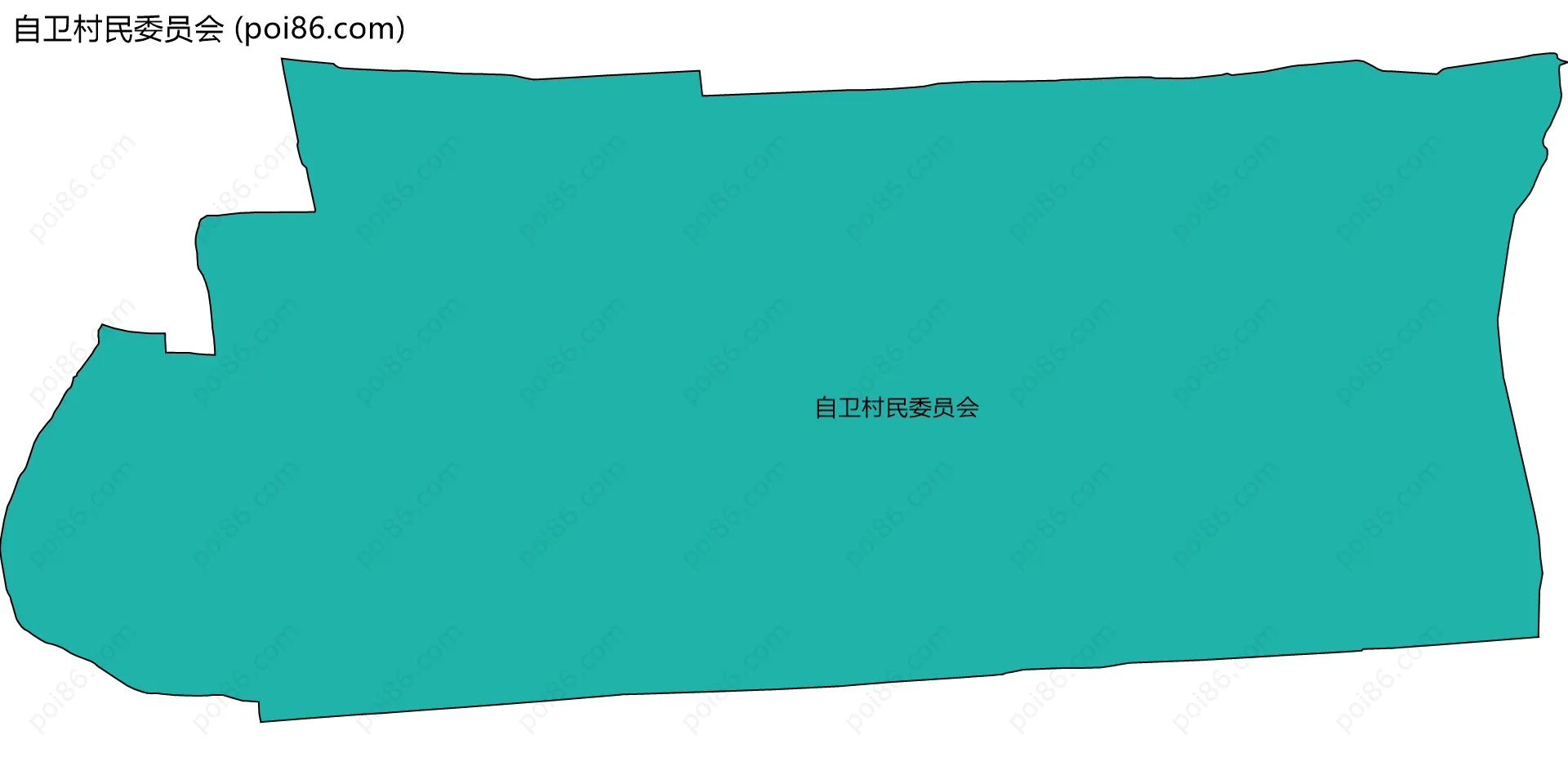 自卫村民委员会边界地图