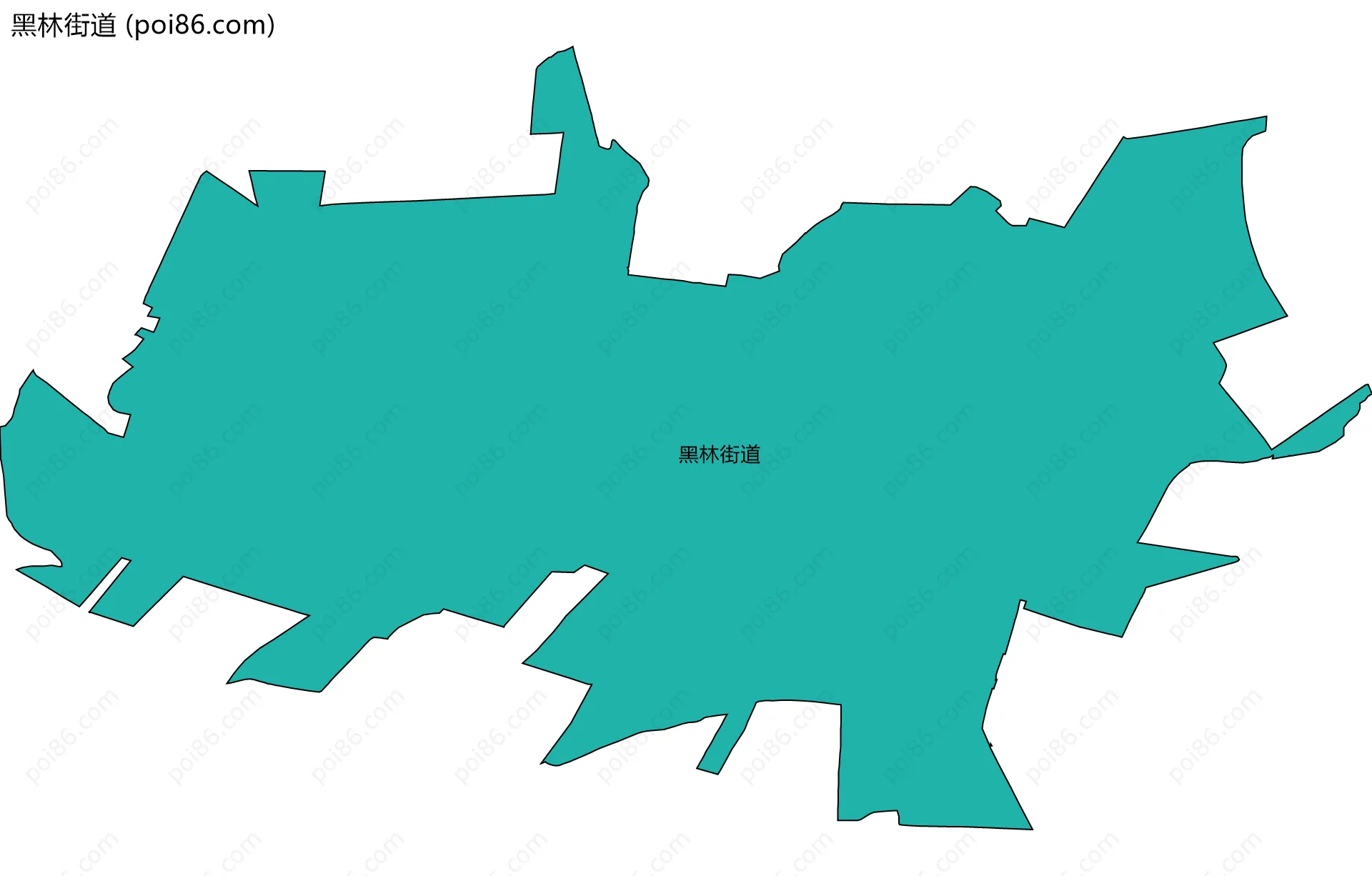 黑林街道边界地图