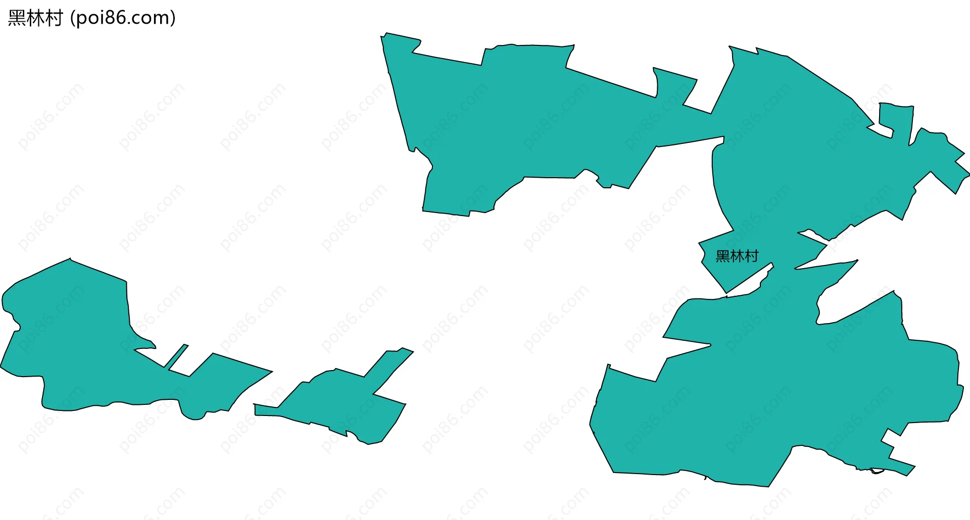 黑林村边界地图