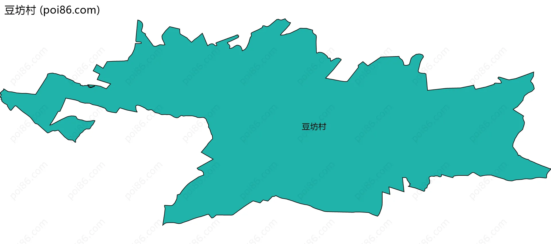 豆坊村边界地图