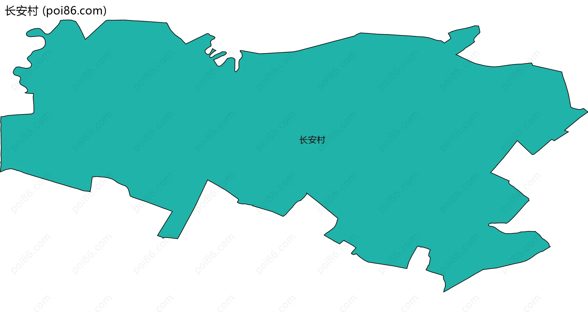 长安村边界地图