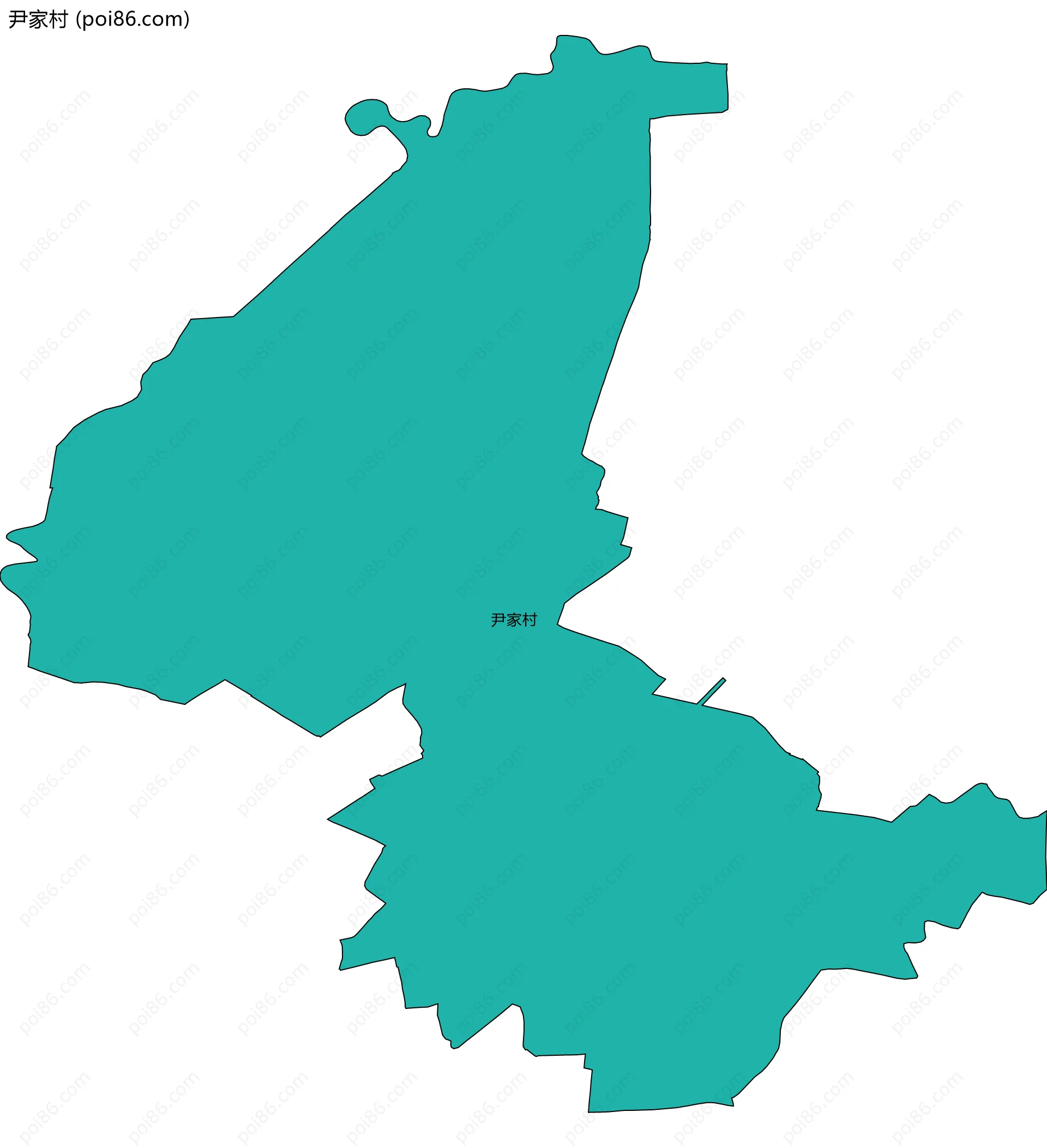 尹家村边界地图