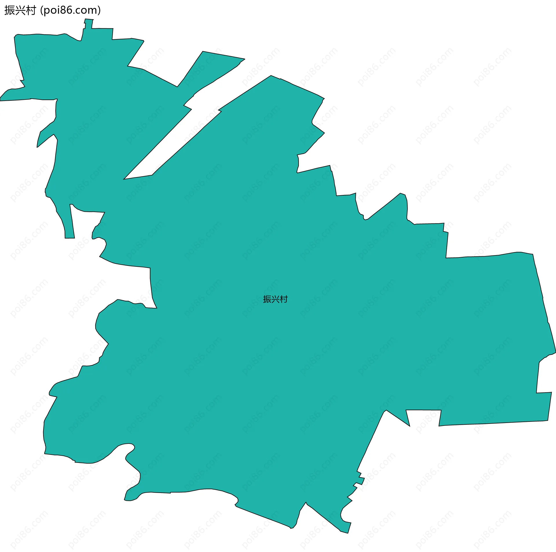 振兴村边界地图