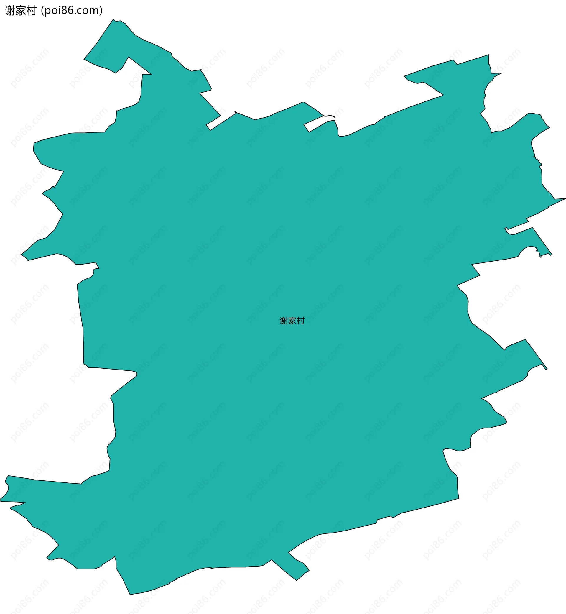 谢家村边界地图