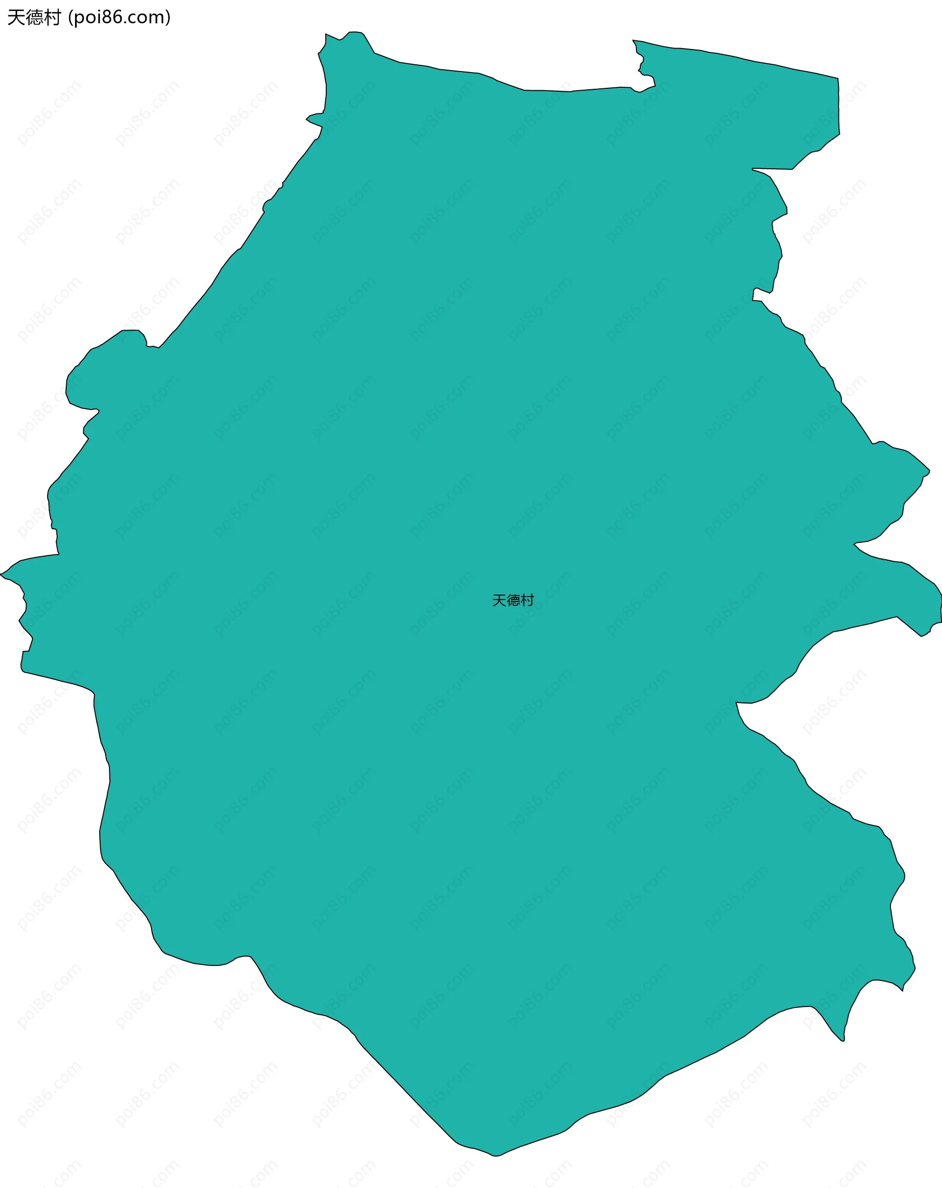 天德村边界地图