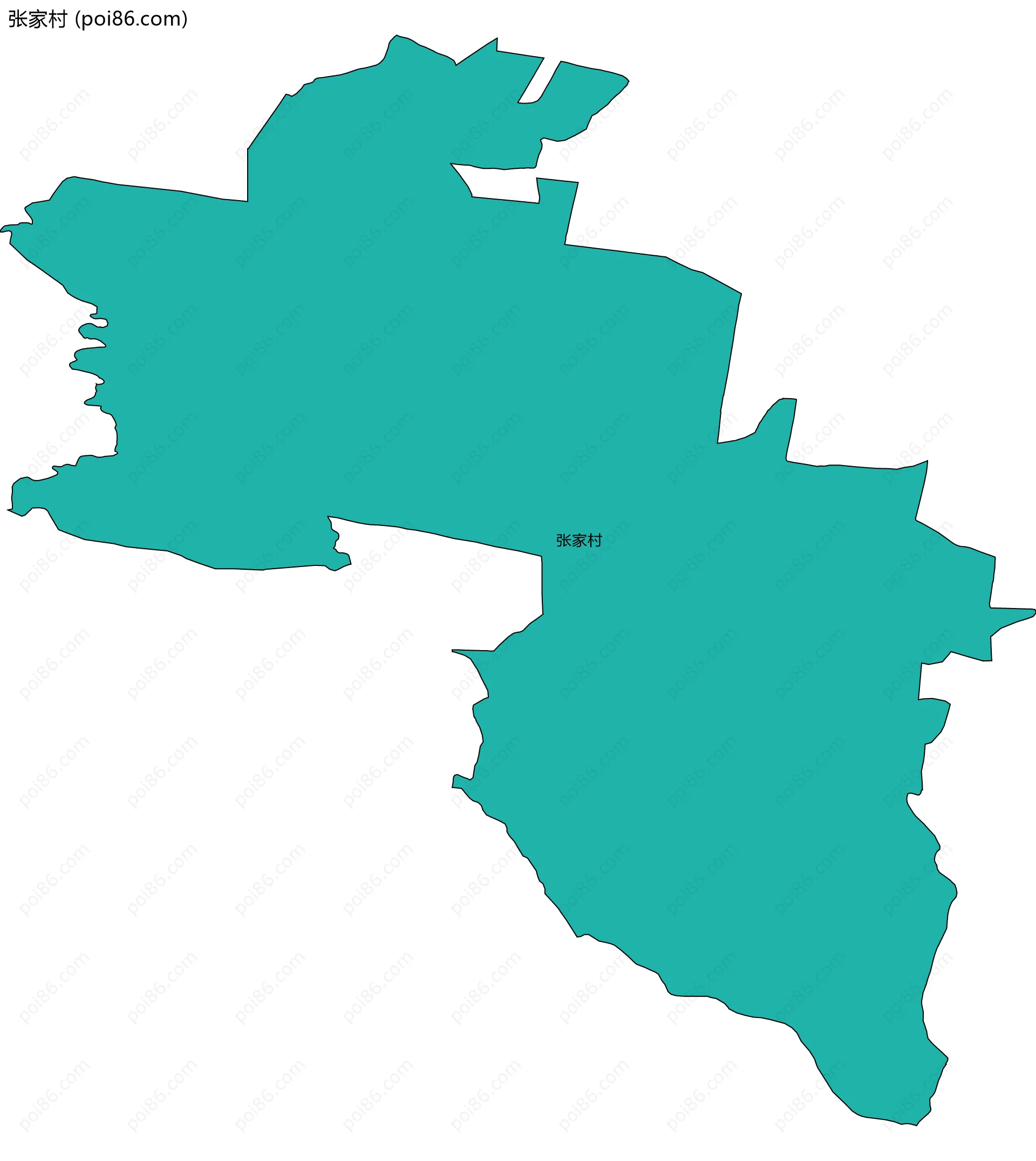 张家村边界地图