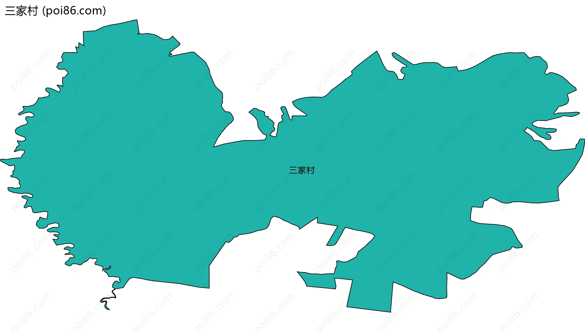 三家村边界地图