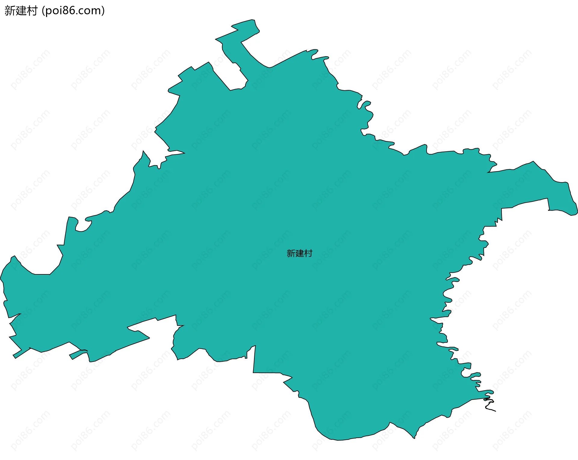 新建村边界地图