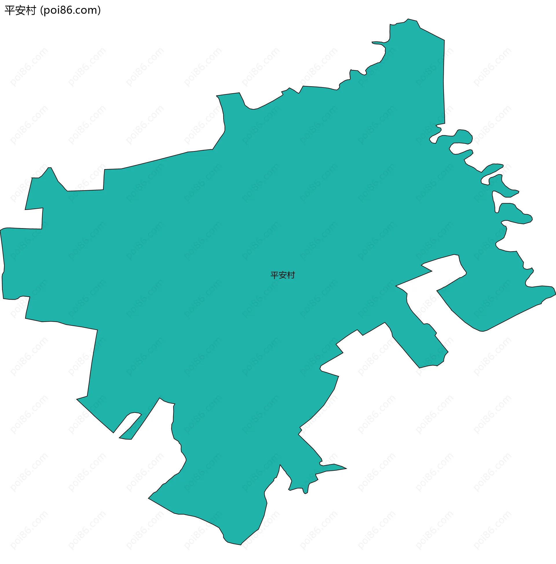 平安村边界地图