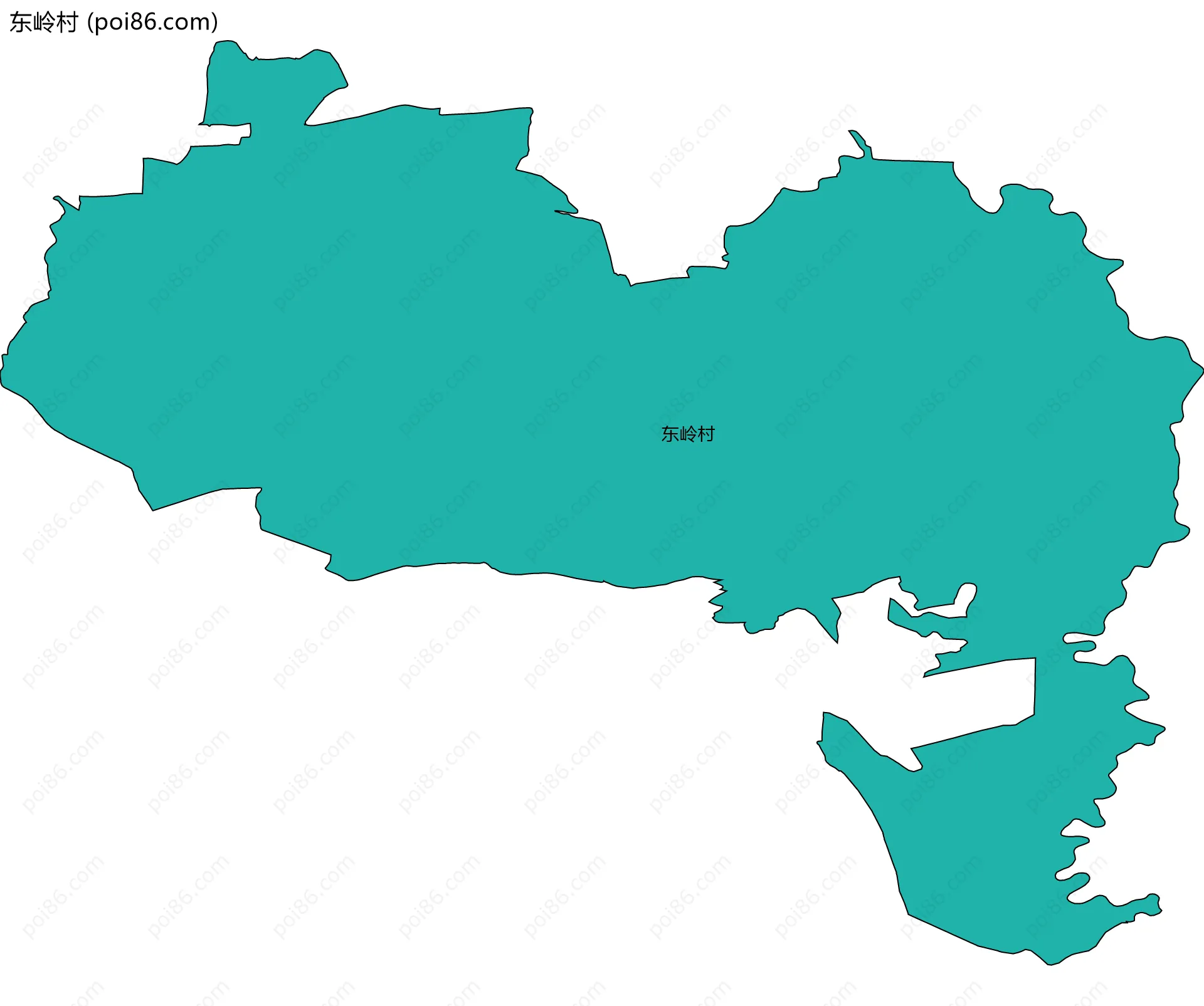 东岭村边界地图