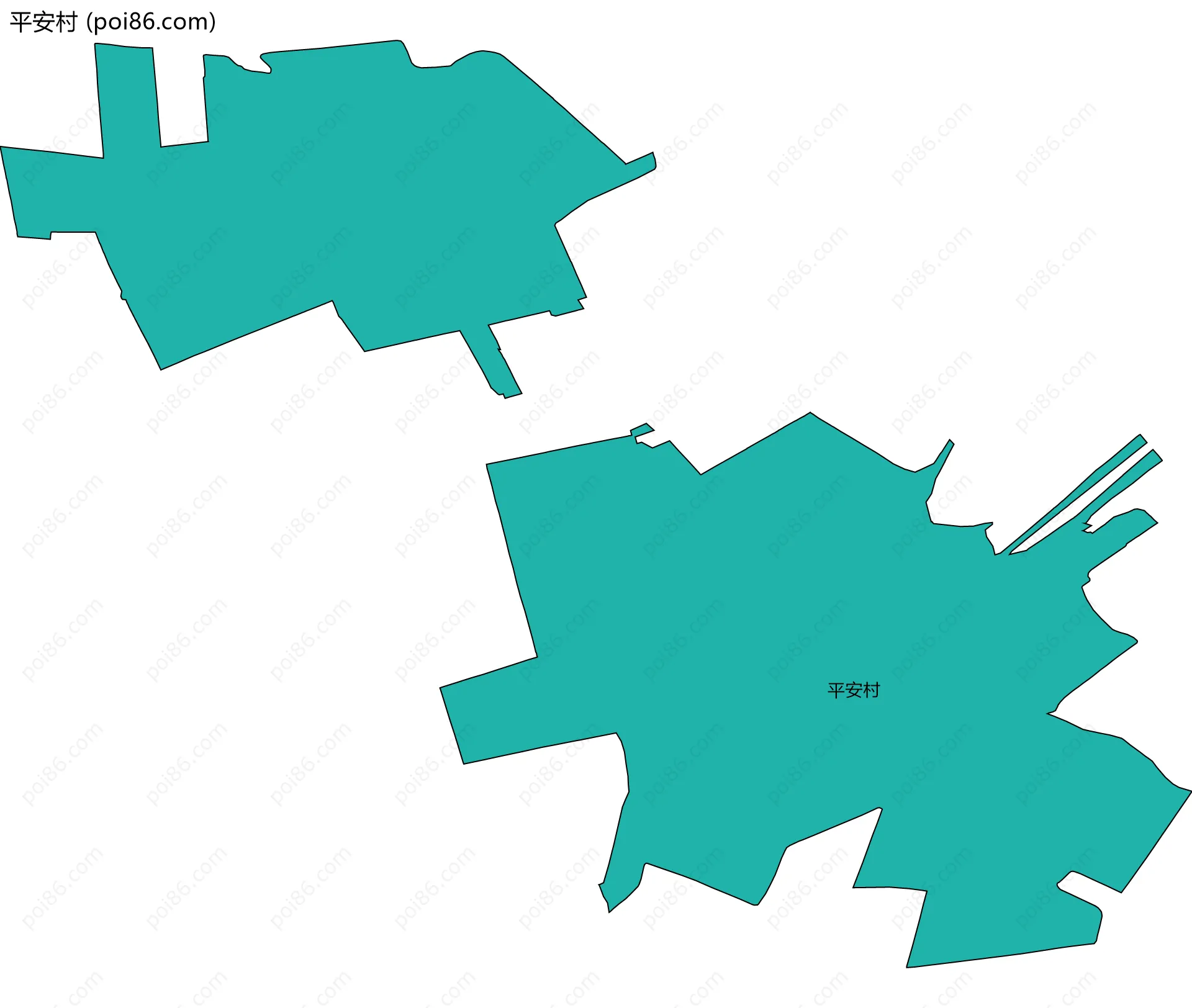 平安村边界地图