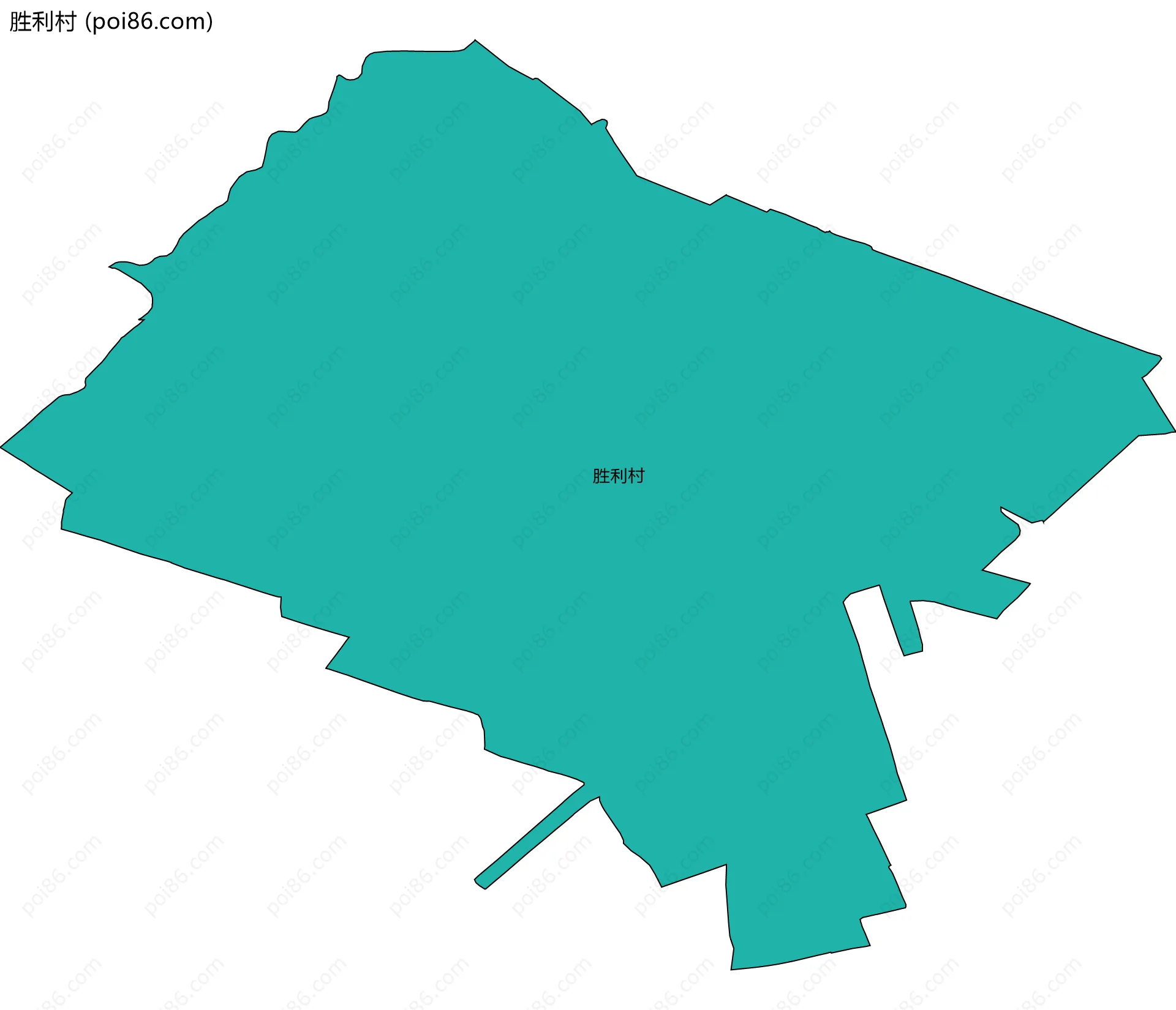 胜利村边界地图