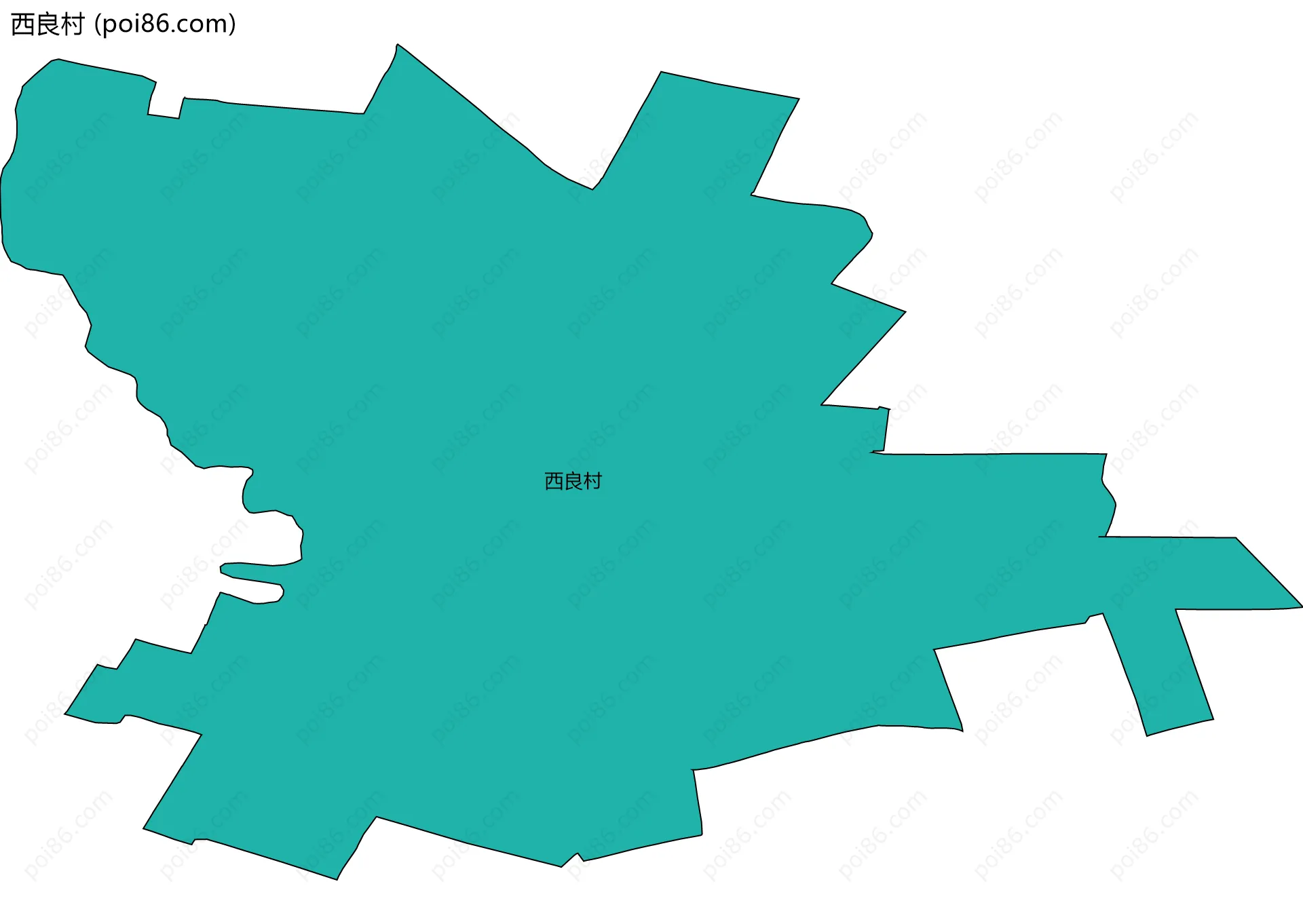 西良村边界地图
