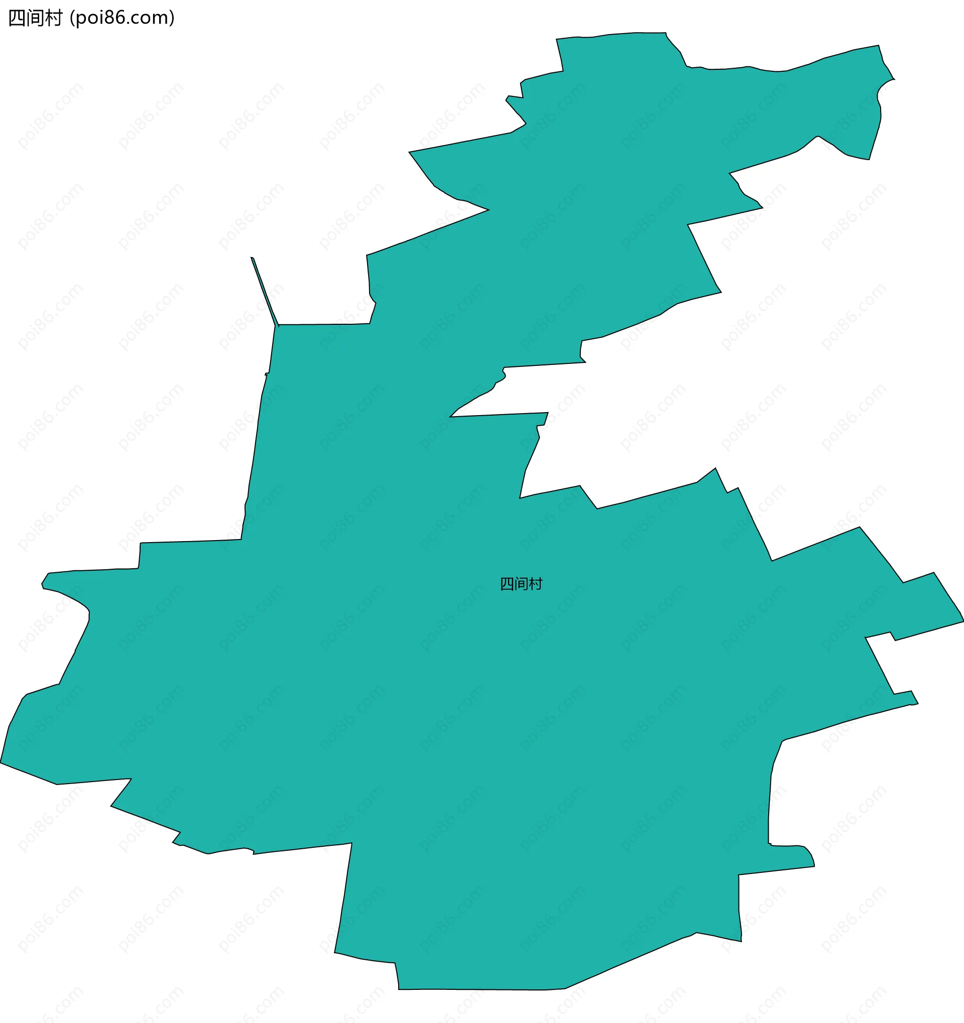 四间村边界地图
