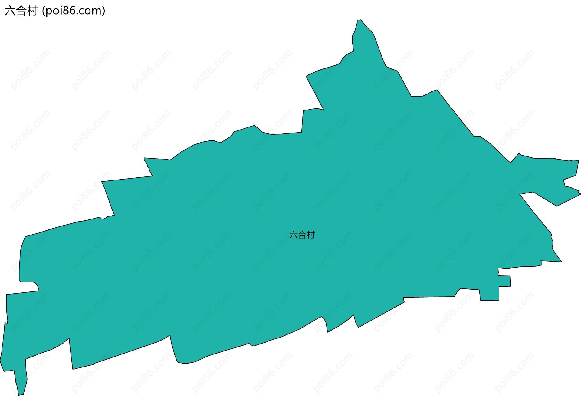 六合村边界地图