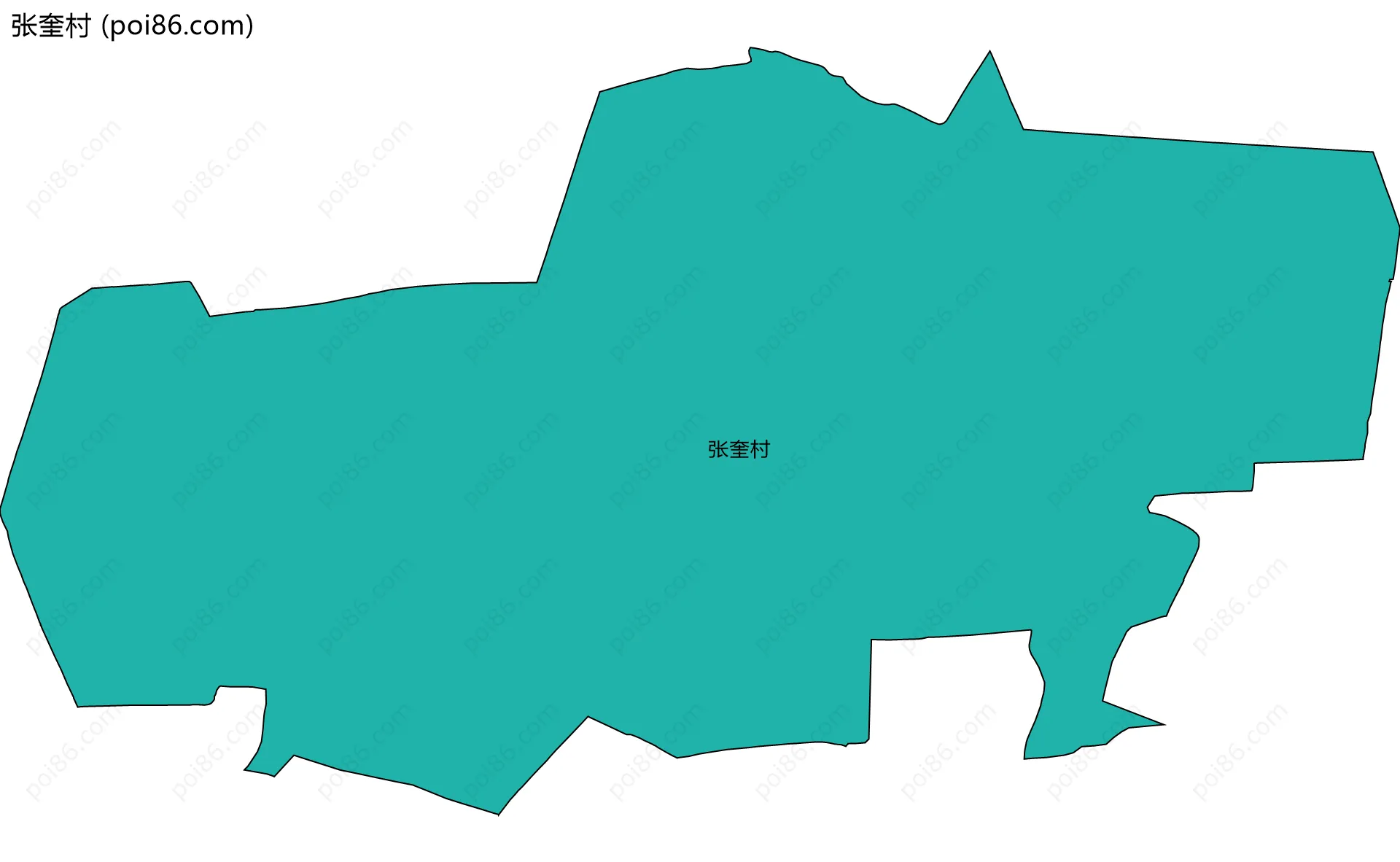 张奎村边界地图