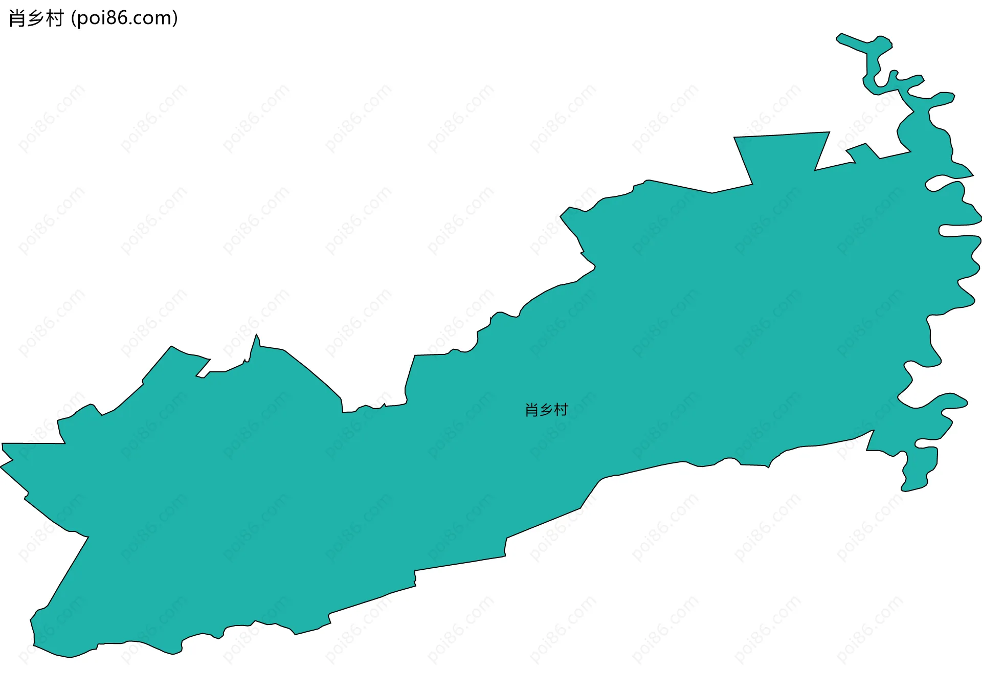 肖乡村边界地图