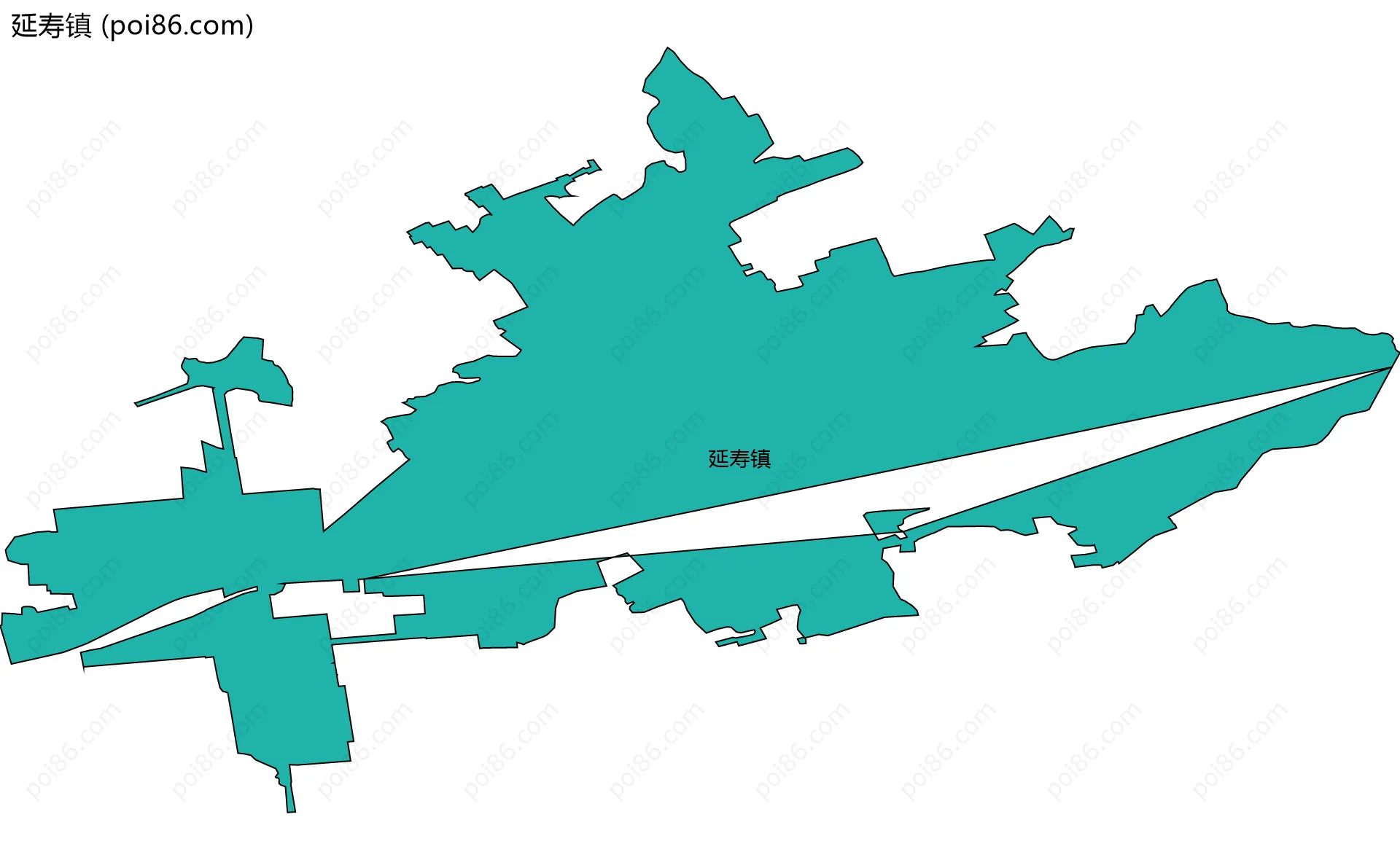 延寿镇边界地图