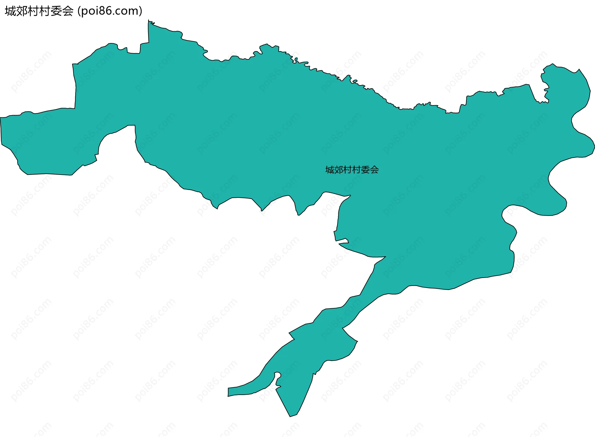 城郊村村委会边界地图