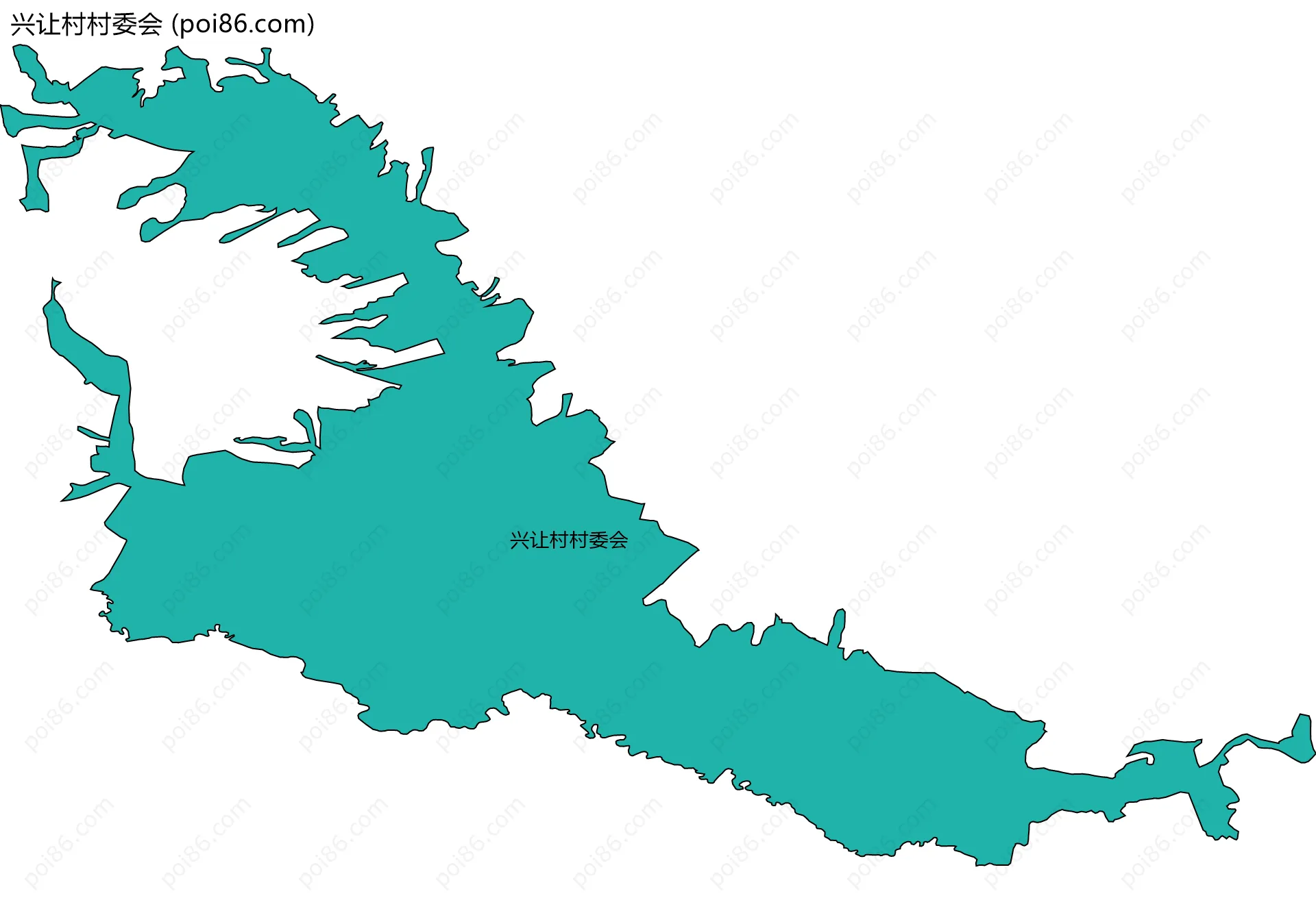 兴让村村委会边界地图