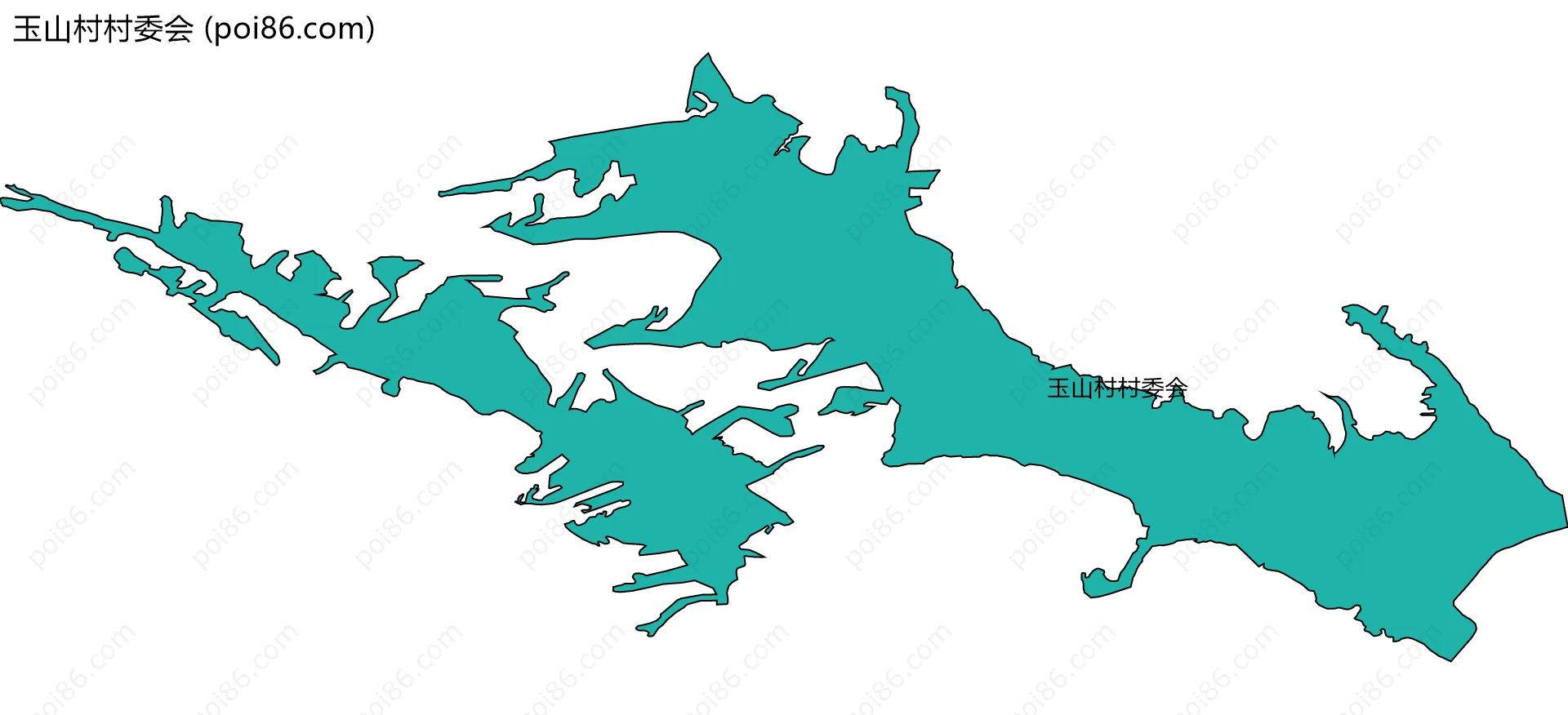 玉山村村委会边界地图