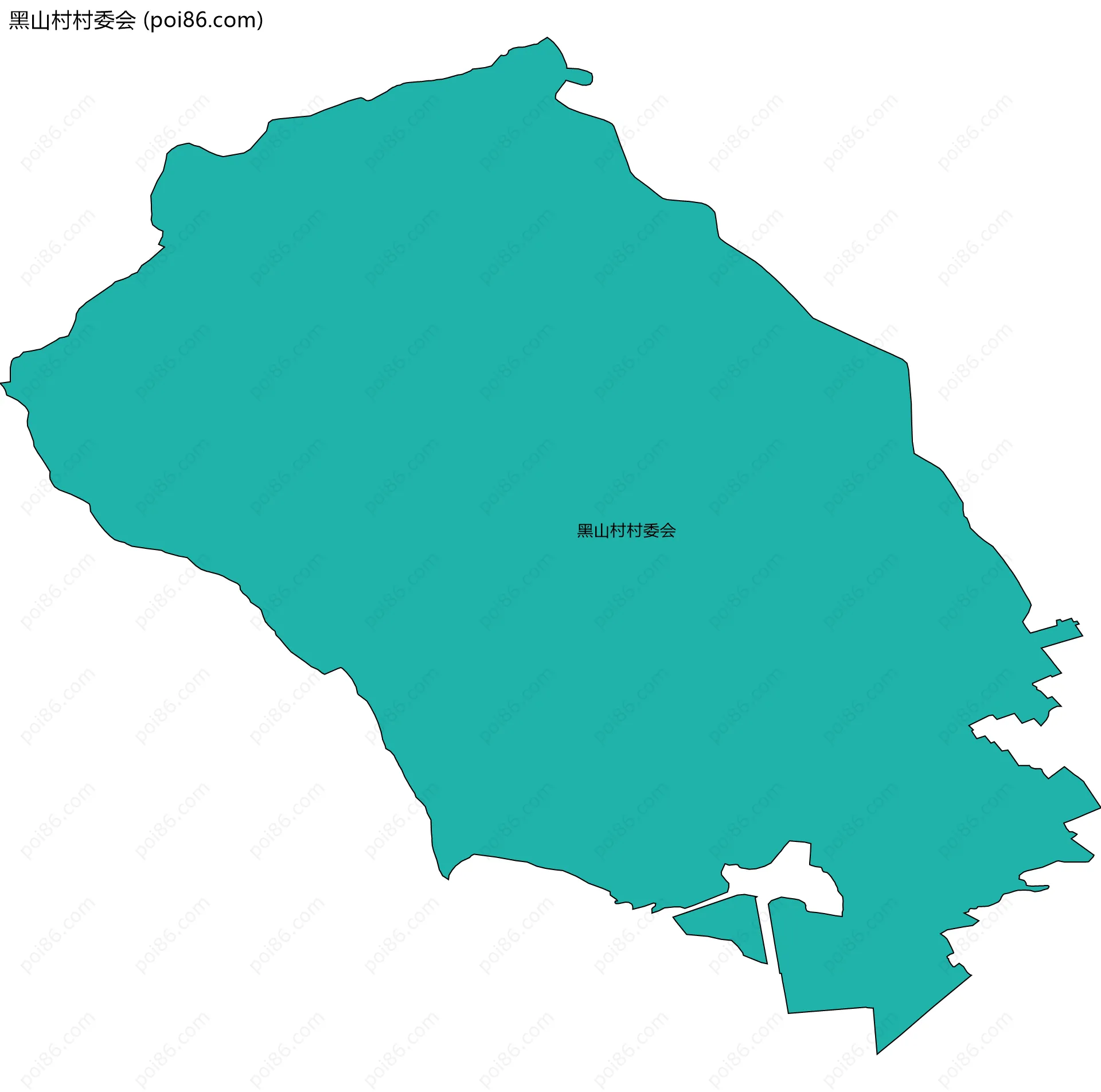 黑山村村委会边界地图